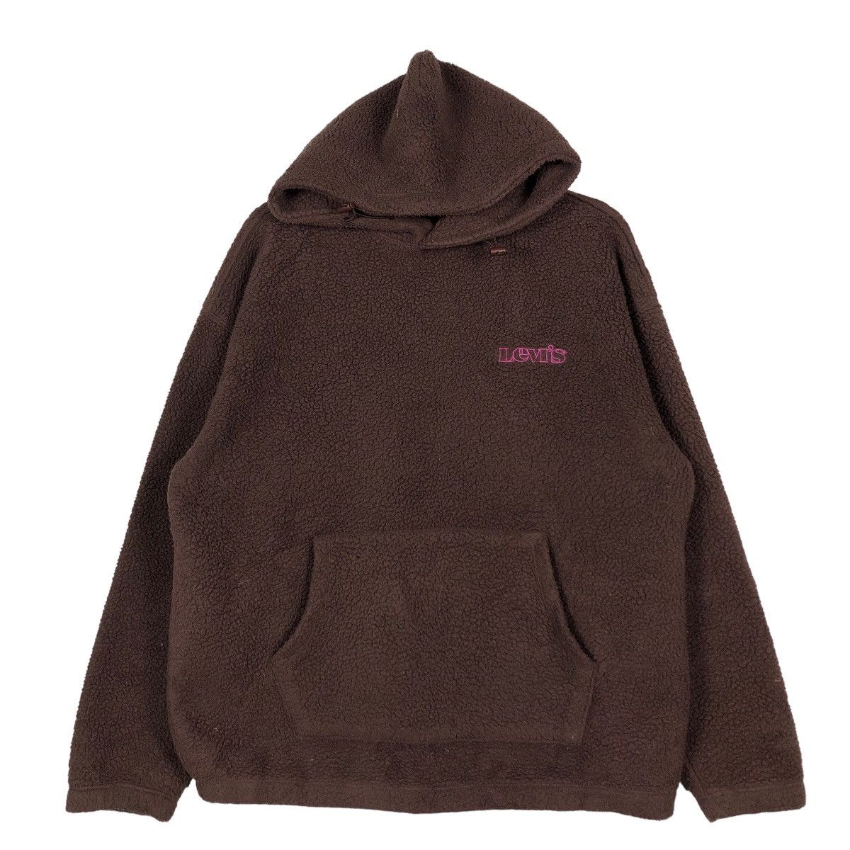 Japanese Brand 🔥Vintage Levi’s Fleece Hoodie Pull Over Big Logo Jacket Size US M / EU 48-50 / 2 - 1 Thumbnail