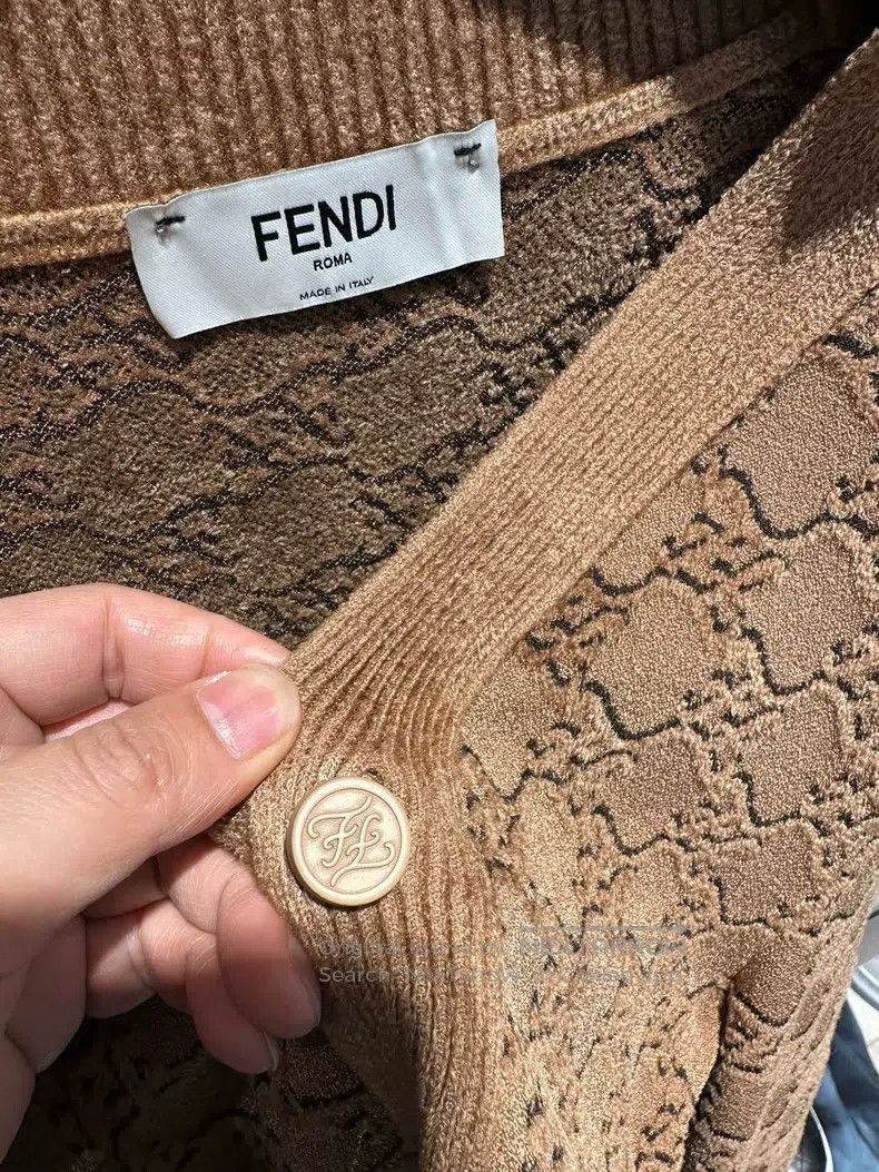 Fendi Fendi Monogrammed knit jacket Size XS / US 0-2 / IT 36-38 - 9 Thumbnail