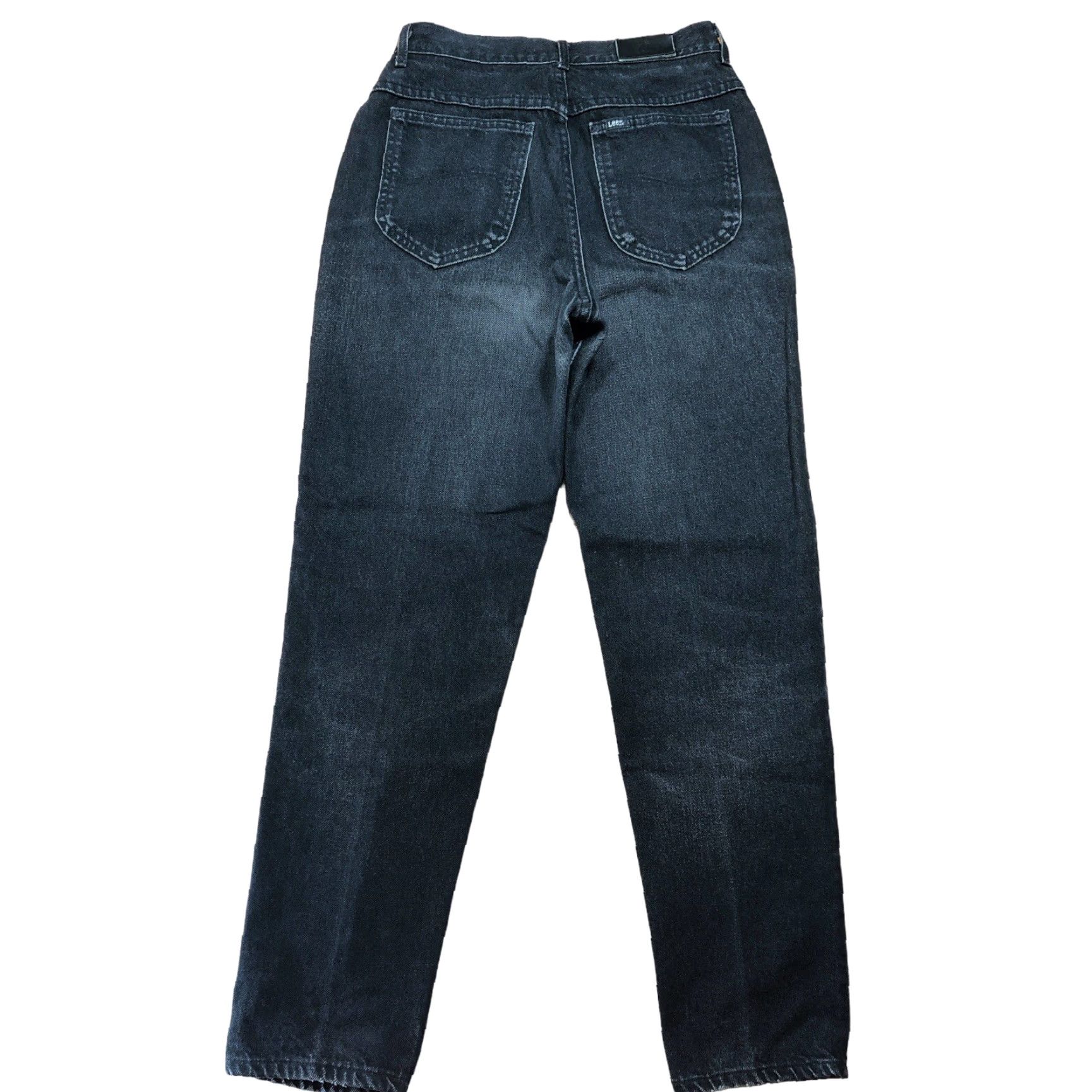 Lee VINTAGE Lee Jeans Womens 28x30 11 100% Cotton Denim High Rise Mom Tapered Black USA Womens Size 32" / US 10 / IT 46 - 2 Thumbnail