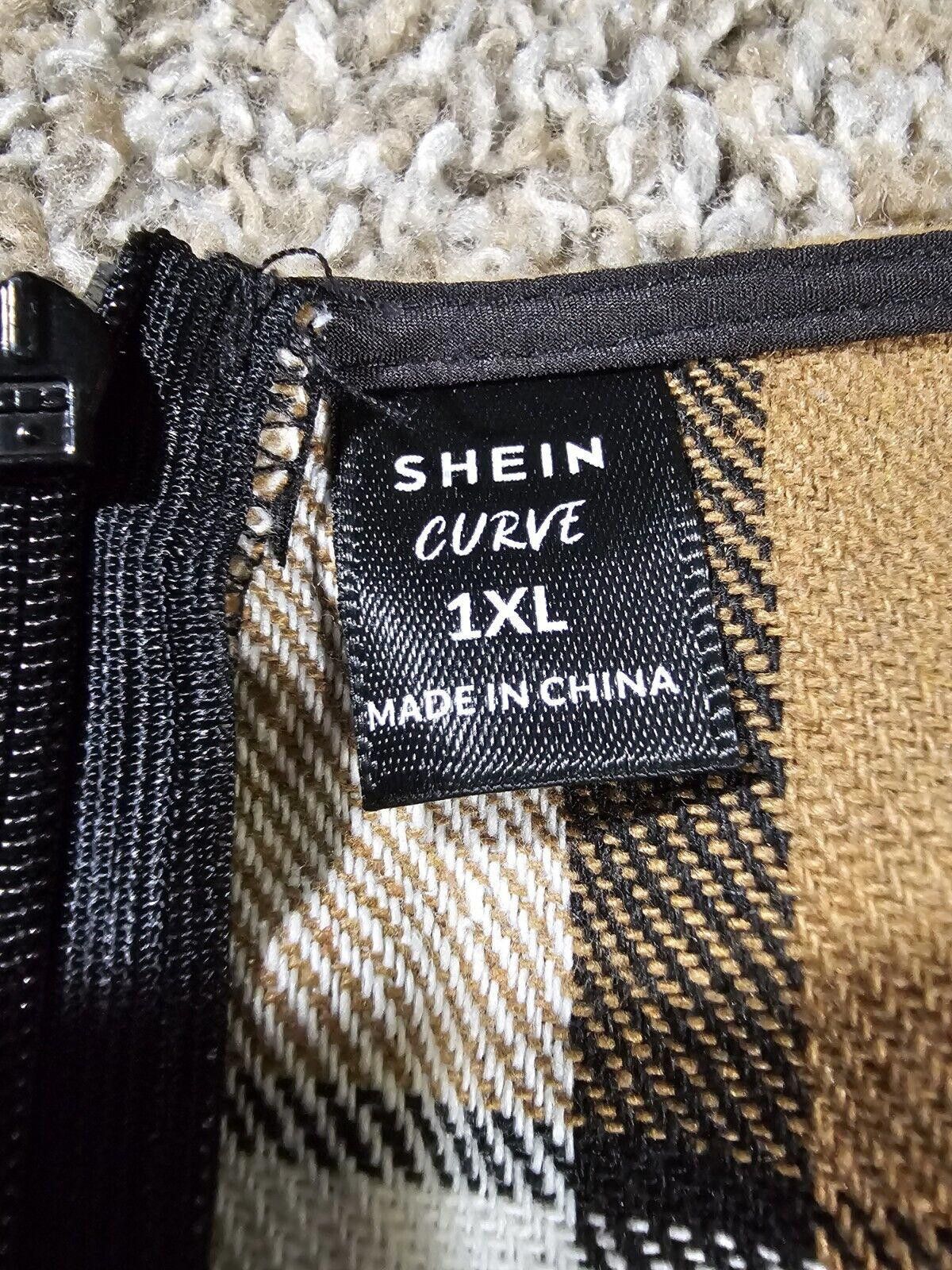 Shein Women’s Shein Curve Plaid Flannel Button Down Dress Size 1XL Size M / US 6-8 / IT 42-44 - 3 Thumbnail