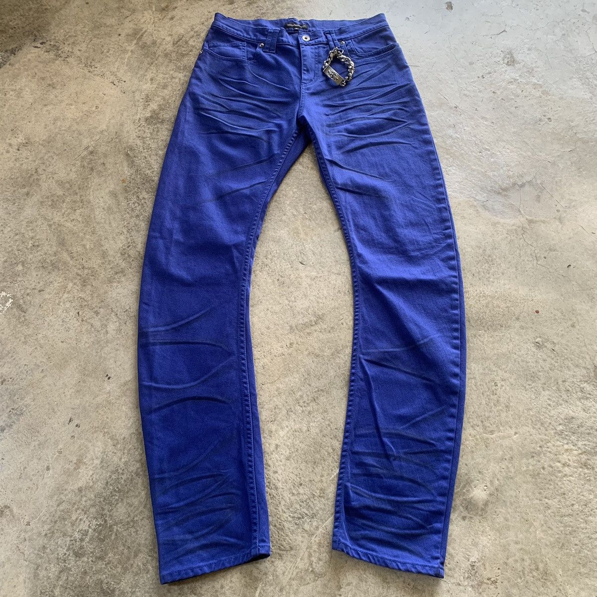 If Six Was Nine Semantic Design Black Whiskers Fading Super Blue Jeans Size US 32 / EU 48 - 1 Thumbnail