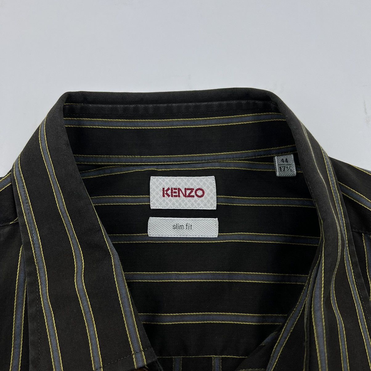 Kenzo Kenzo Vintage Stripes Pattern Button Shirt Size US L / EU 52-54 / 3 - 5 Thumbnail