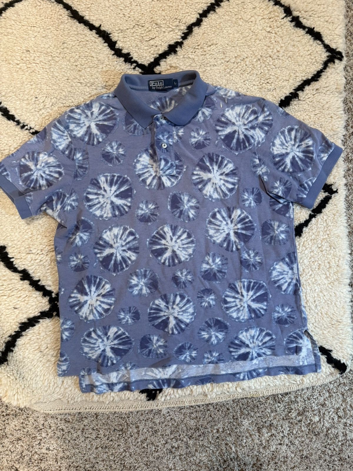 Polo Ralph Lauren Sand dollar tie dye polo shirt golf rare vintage Size US L / EU 52-54 / 3 - 1 Thumbnail