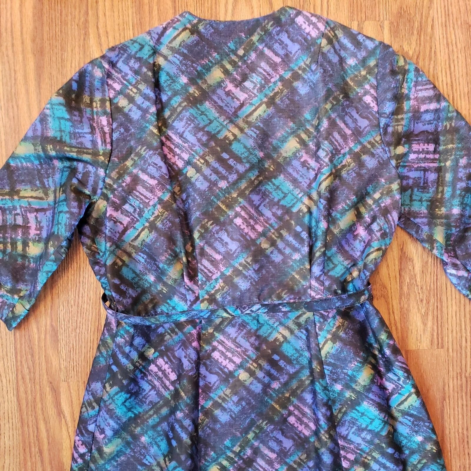 Other Vtg Career Dress Sz 16 Volump Belted Brutalist Peacock Blue Size M / US 6-8 / IT 42-44 - 14 Thumbnail