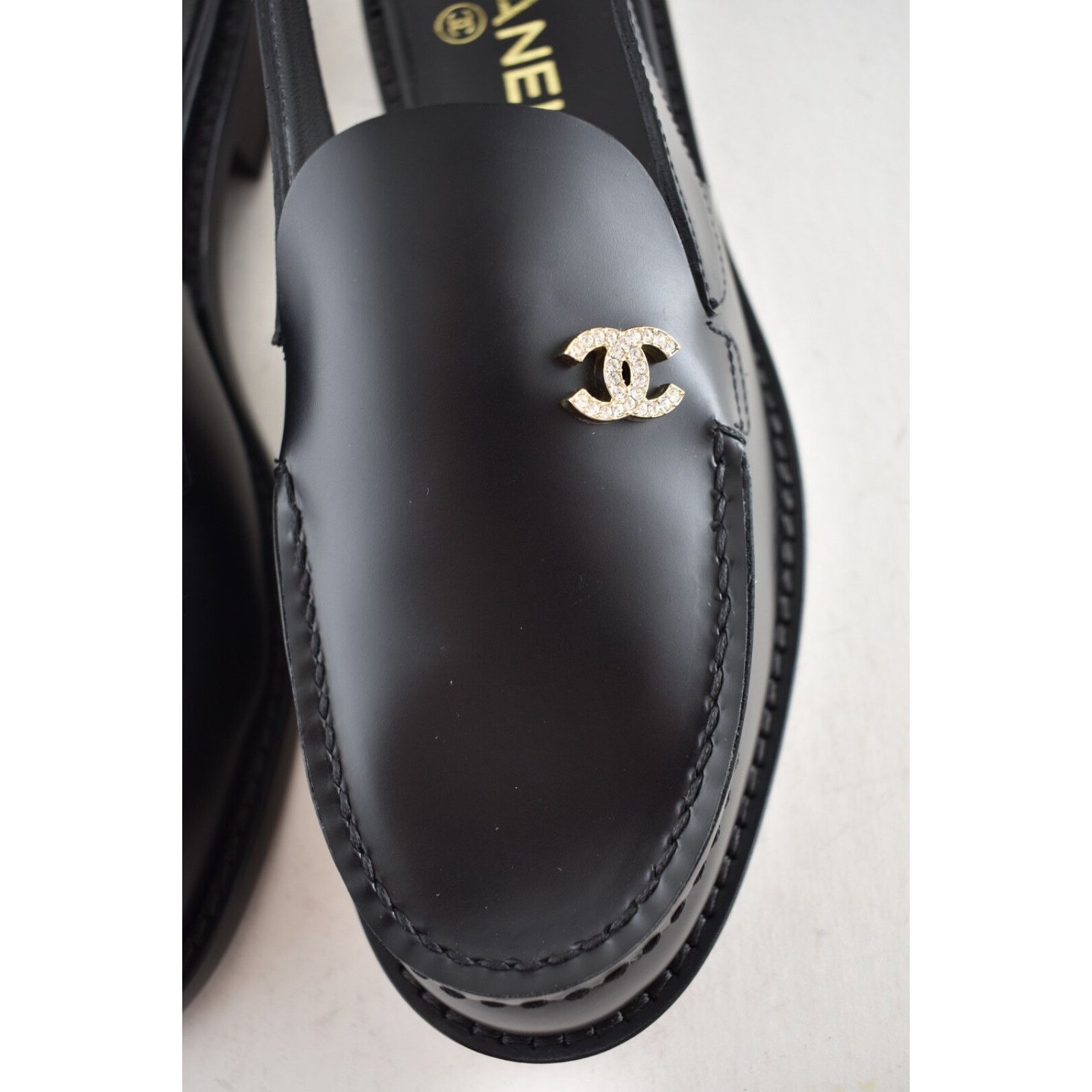 Chanel Chanel REV Black Leather CC Crystal Logo Coco Sling Size US 9.5 / IT 39.5 - 14 Thumbnail