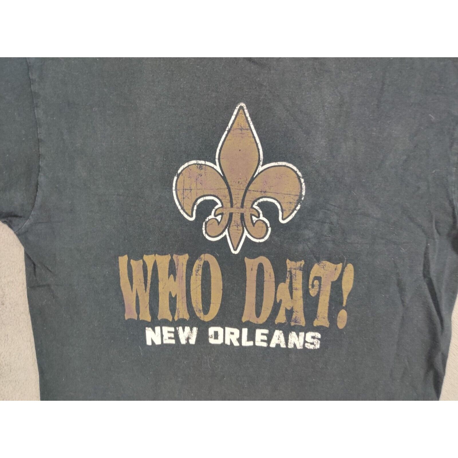 Fruit Of The Loom New Orleans Saints Shirt Adult Mens Medium Black Who Dat Size US M / EU 48-50 / 2 - 2 Thumbnail