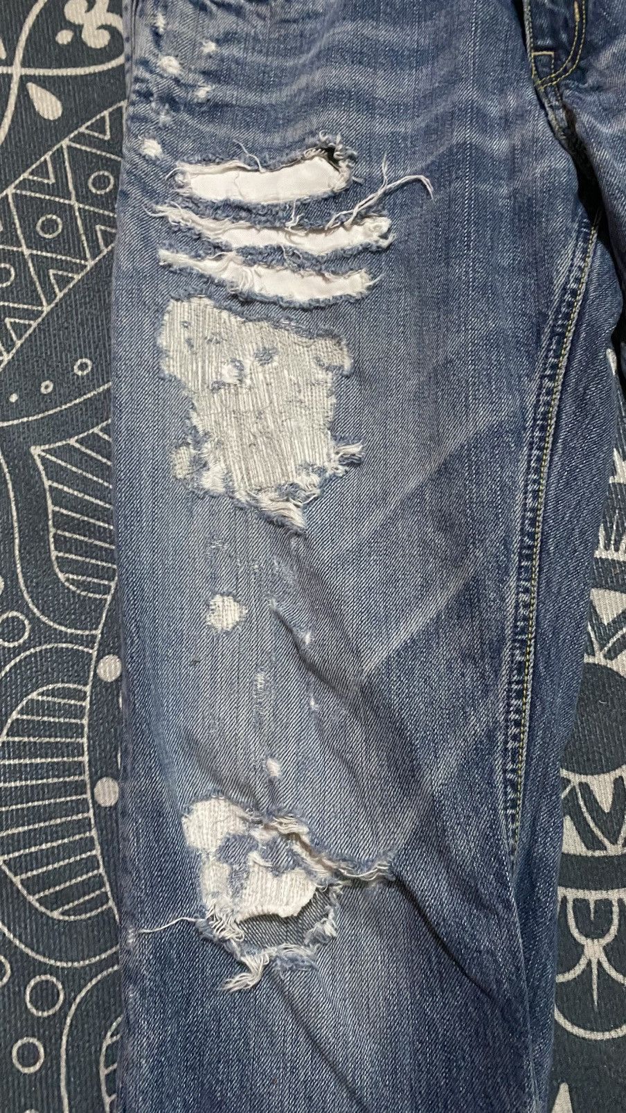 Blue Blue Japan Distressed Blue Blue King Of The Blue Jeans Size US 30 / EU 46 - 5 Thumbnail