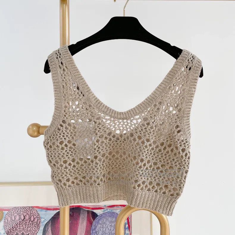 Brunello Cucinelli Brunello Cucinelli Hollow-out woven vest Size S / US 4 / IT 40 - 2 Thumbnail