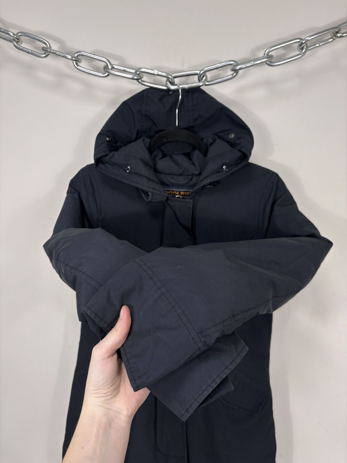 Woolrich Woolen Mills Woolrich Women’s Arctic Parka In Ramar Cloth Navy Blue Coat Size XS / US 0-2 / IT 36-38 - 9 Thumbnail