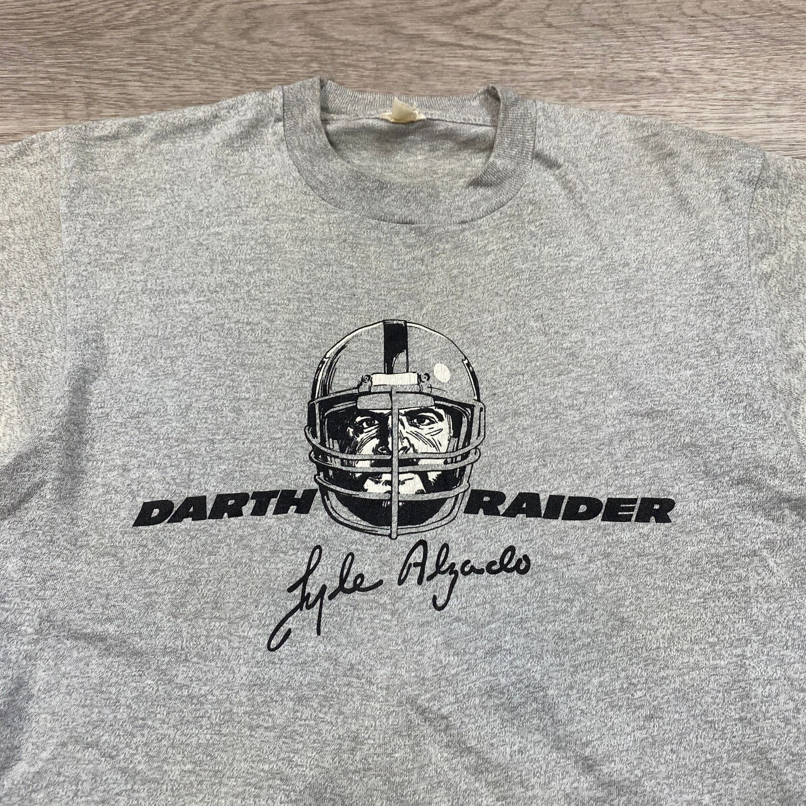 NFL × Vintage Rare VTG 80s Darth Raider Lyle Alzado Single Stitch Shirt M Size US M / EU 48-50 / 2 - 2 Thumbnail