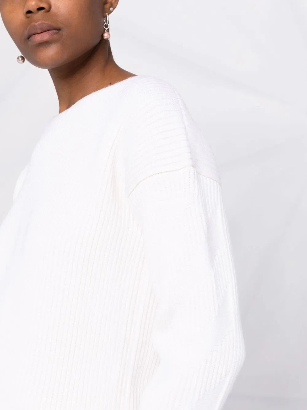 Off-White o1y1225 Crewneck Sweater in Ivory Size S / US 4 / IT 40 - 2 Thumbnail