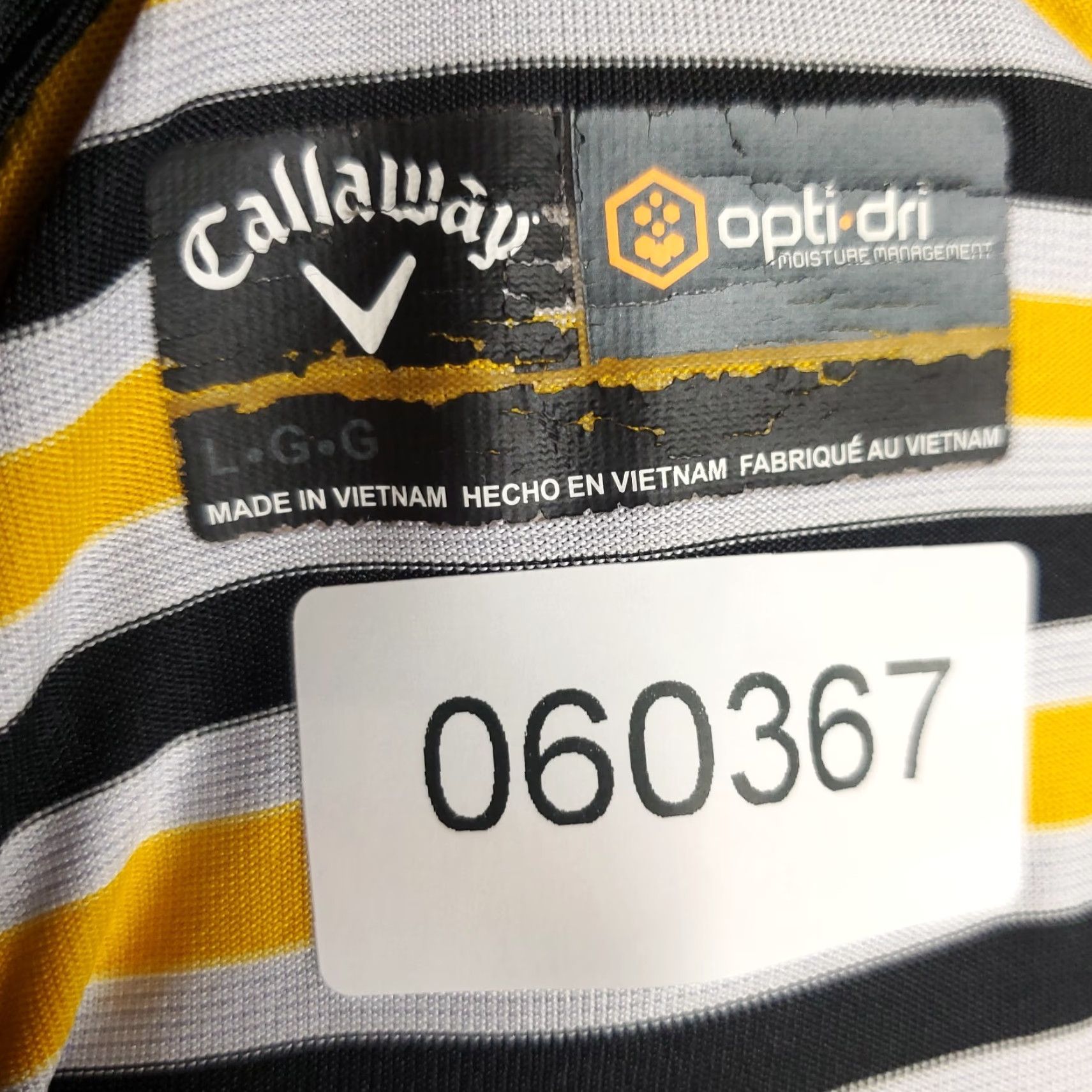 Callaway Callaway Polo Shirt Mens Large Yellow Striped Opti Dri Fit Short Sleeve Golf Size US L / EU 52-54 / 3 - 7 Thumbnail