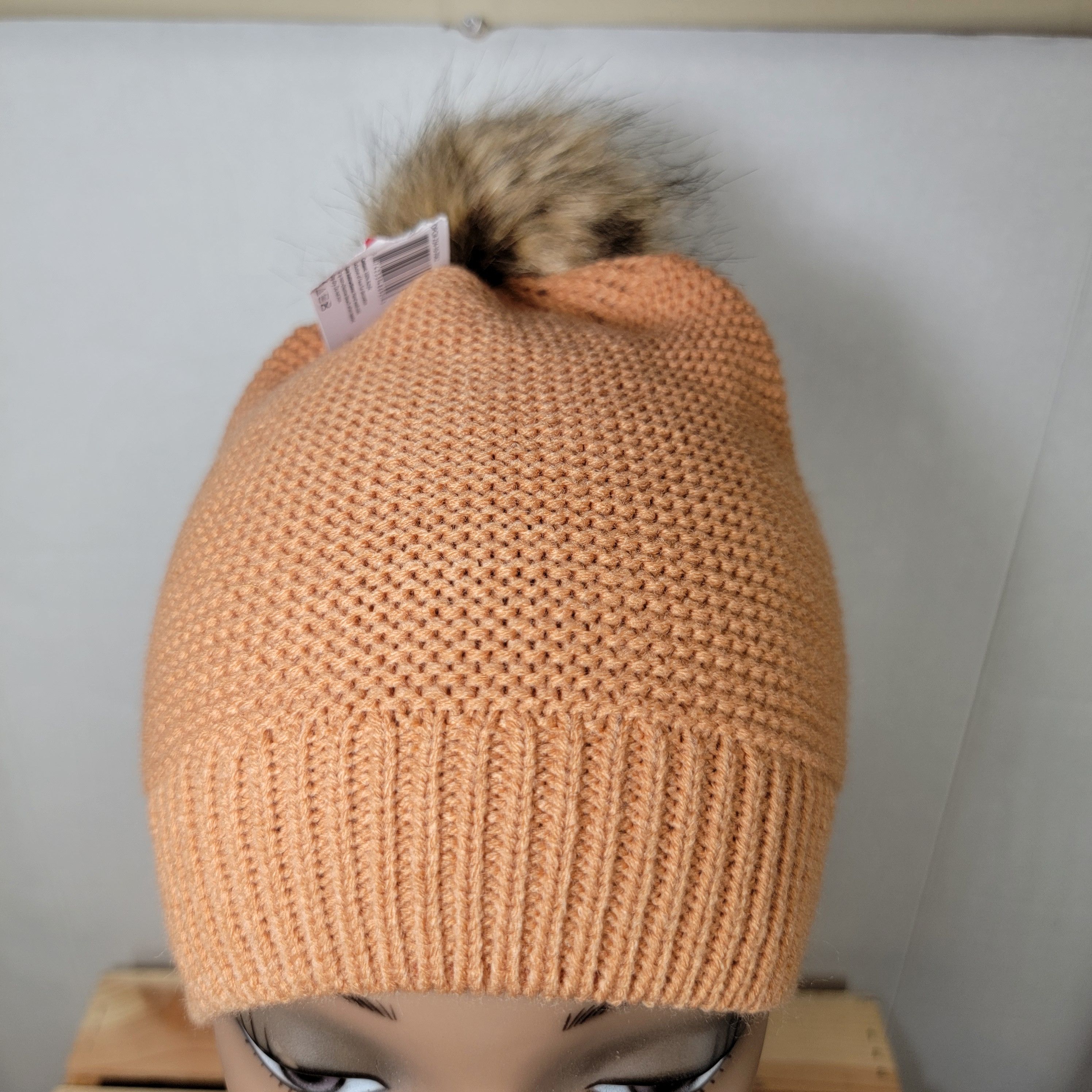 Other Gertex Knit Beanie w/ Faux Fur Pom Pom - One Size NWT Size ONE SIZE - 3 Thumbnail