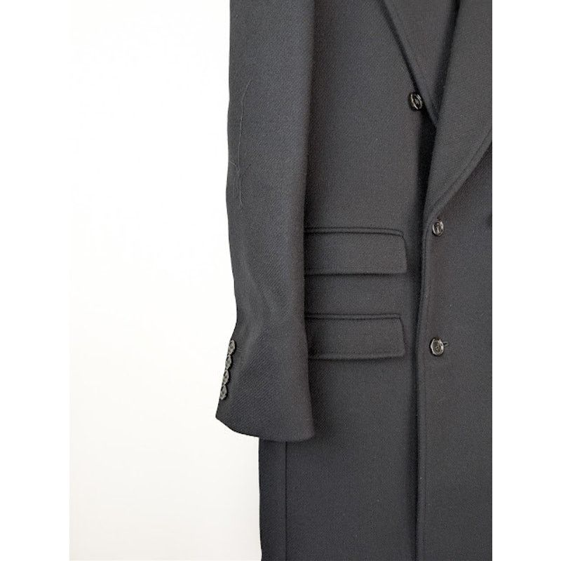 Saint Laurent Paris o1rshd1 Long Officer Coat in Wool Gabardine in Grey Size US M / EU 48-50 / 2 - 6 Thumbnail