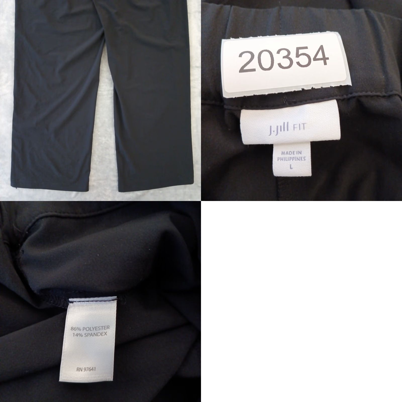 J. Jill J.Jill Pants Womens Large Black Pull On Ankle Zip 36x30 High Rise Ankle Style Pockets Straight Inseam 30 Inseam Reserved Size 36" / US 14 / IT 50 - 8 Thumbnail