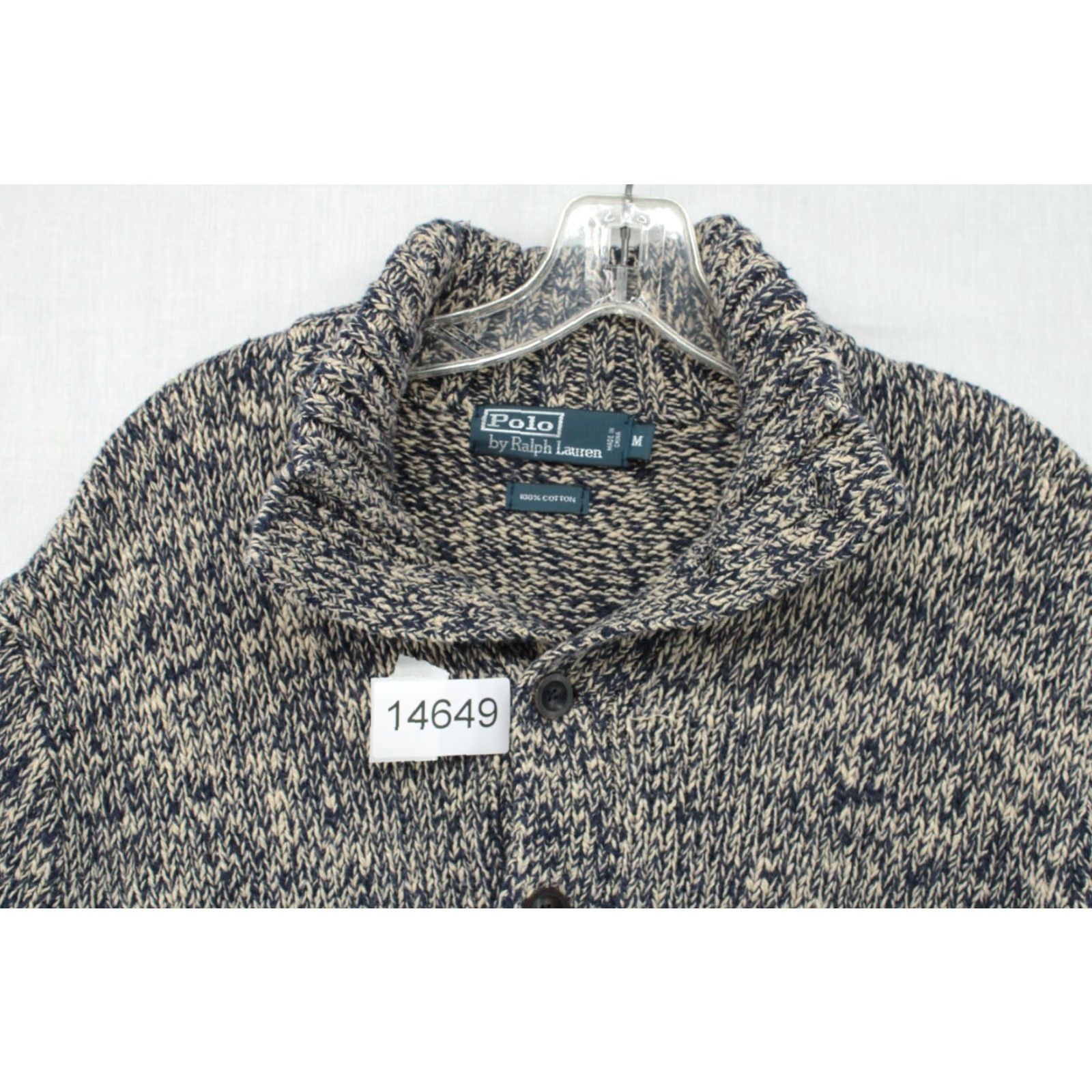Polo Ralph Lauren VINTAGE Polo Ralph Lauren Cowl Neck Sweater Men’s Medium Blue Knit Pullover 90s Preppy Wool/Cotton Seasonal Fall Winter Mens Size US M / EU 48-50 / 2 - 8 Thumbnail