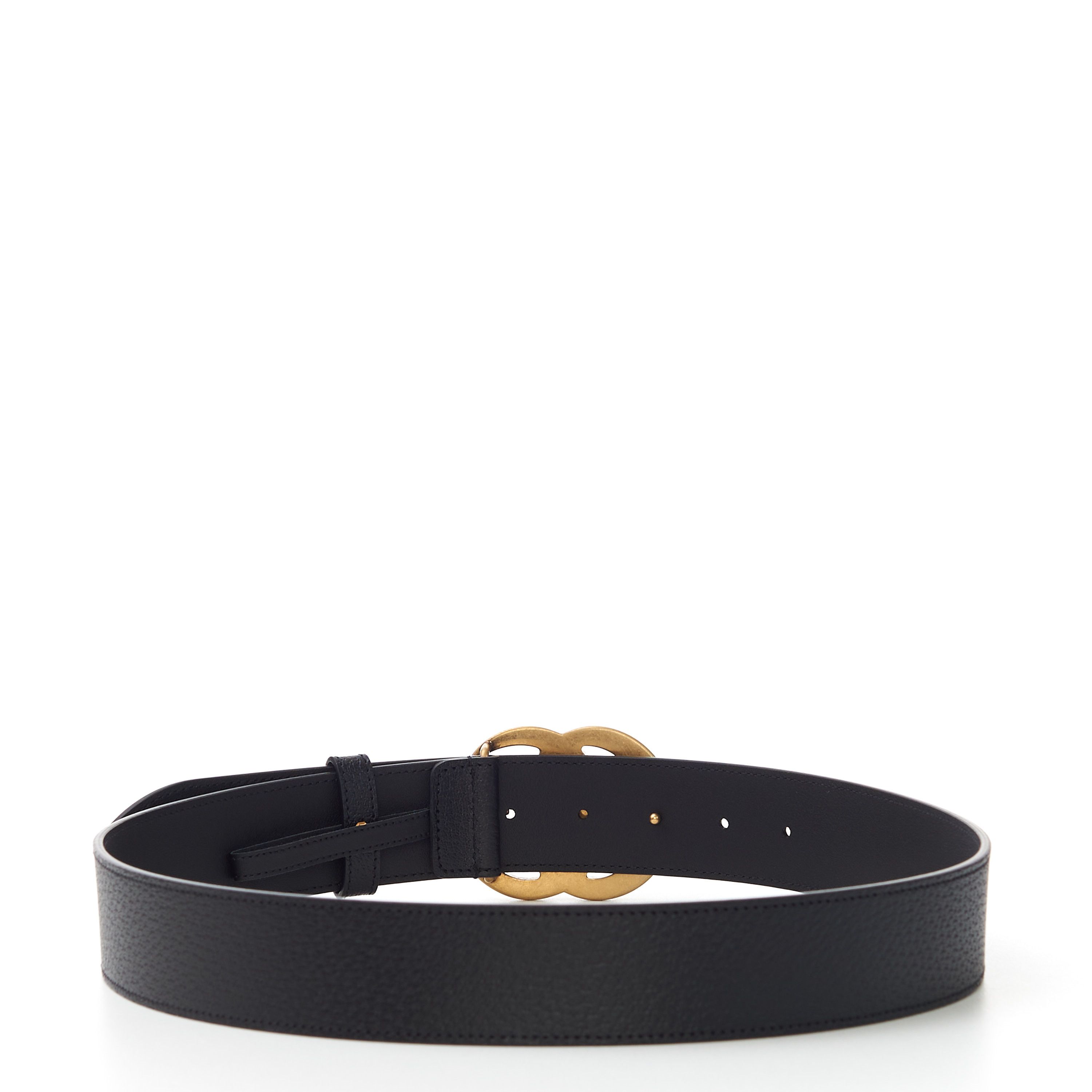 Gucci Men's Black Leather Belt With Double G Buckle Size ONE SIZE - 4 Thumbnail