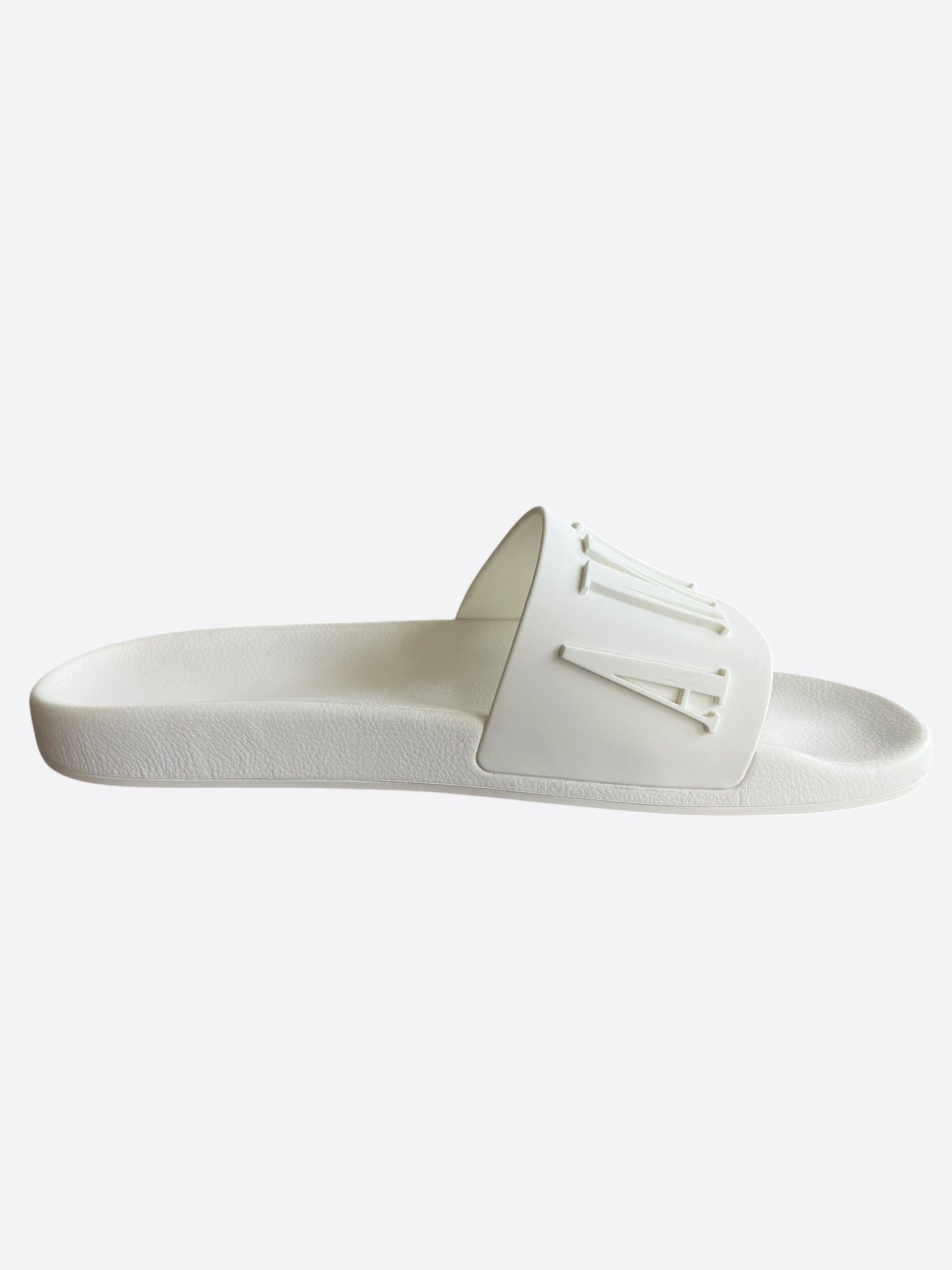 Amiri Amiri White Logo Rubber Slides Size US 15 / EU 48 - 5 Thumbnail