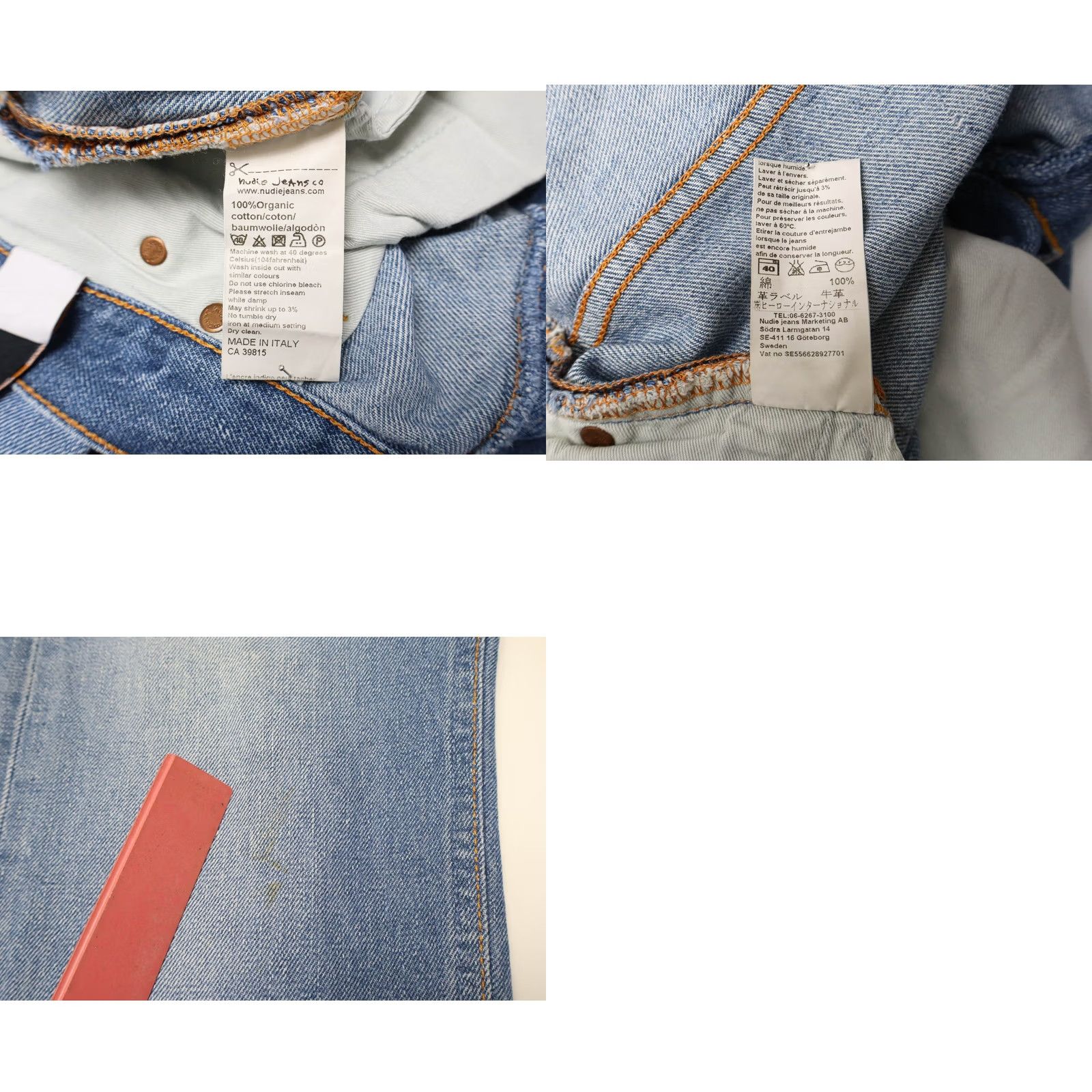 Nudie Jeans NUDIE JEANS Even Steven Organic Light Jeans Men's W31/L32 Blue Faded Whiskers Jeans Tapered Denim Light 100% Cotton Slim/Regular Fit W31 L32 Mens Size US 31 - 8 Thumbnail