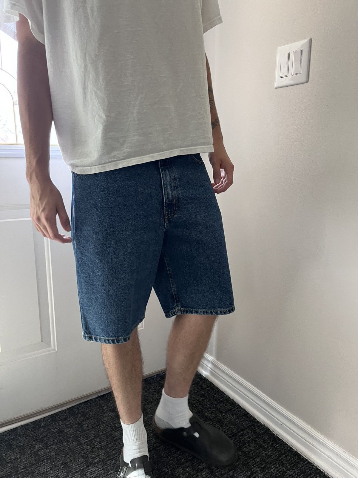 Other Vintage Fall Blue Baggy 90’s Deadstock Jorts Size US 34 / EU 50 - 3 Thumbnail