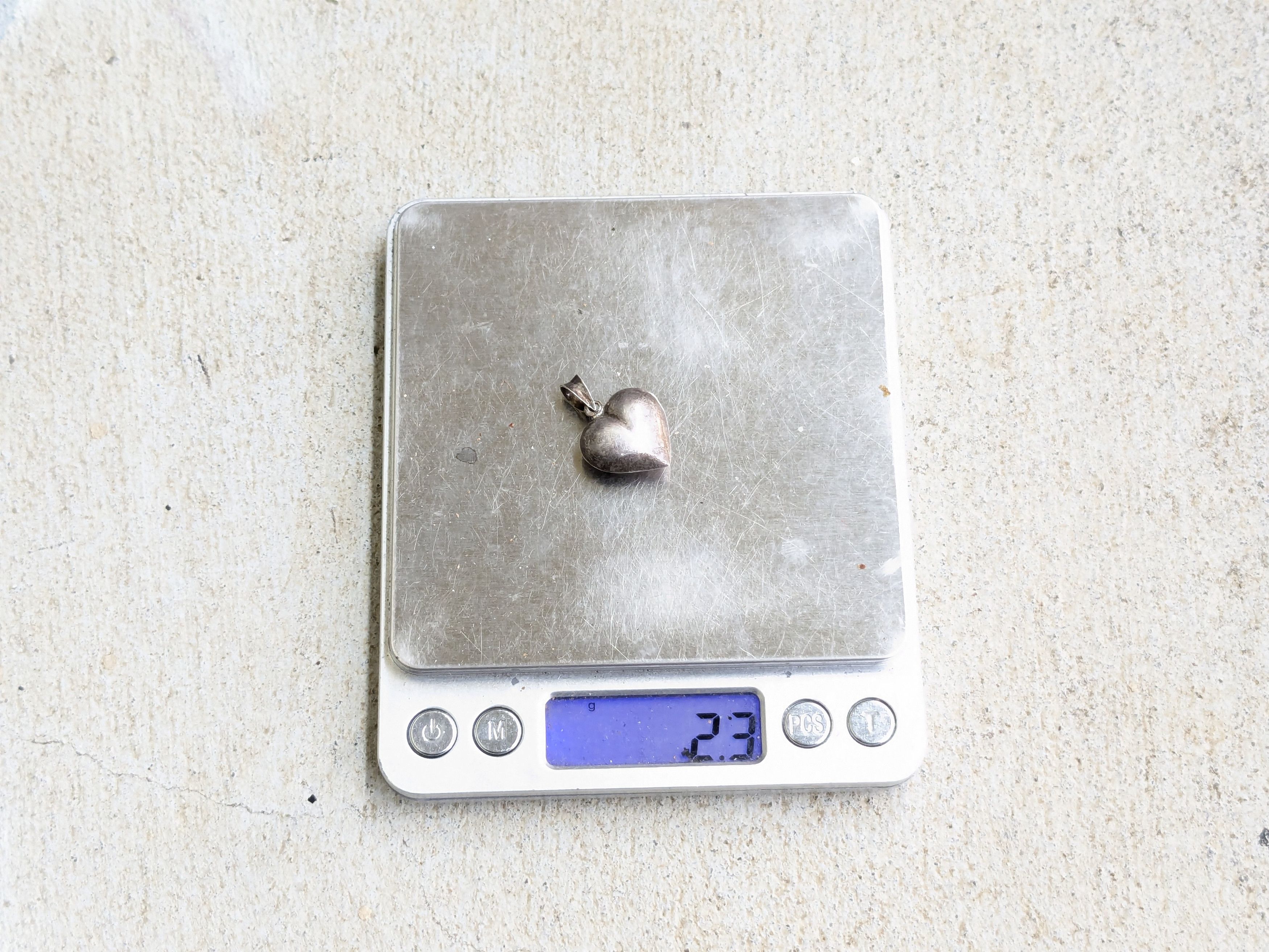 Jewelry Vintage Sterling Silver Heart Pendant Hollow Puffy Size ONE SIZE - 6 Thumbnail
