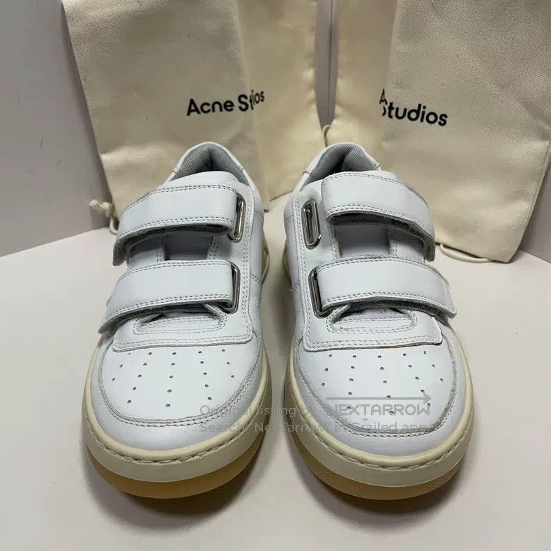 Acne Studios Acne Studios Leather Velcro laced casual sneakers Size US 4.5 / IT 34.5 - 2 Thumbnail