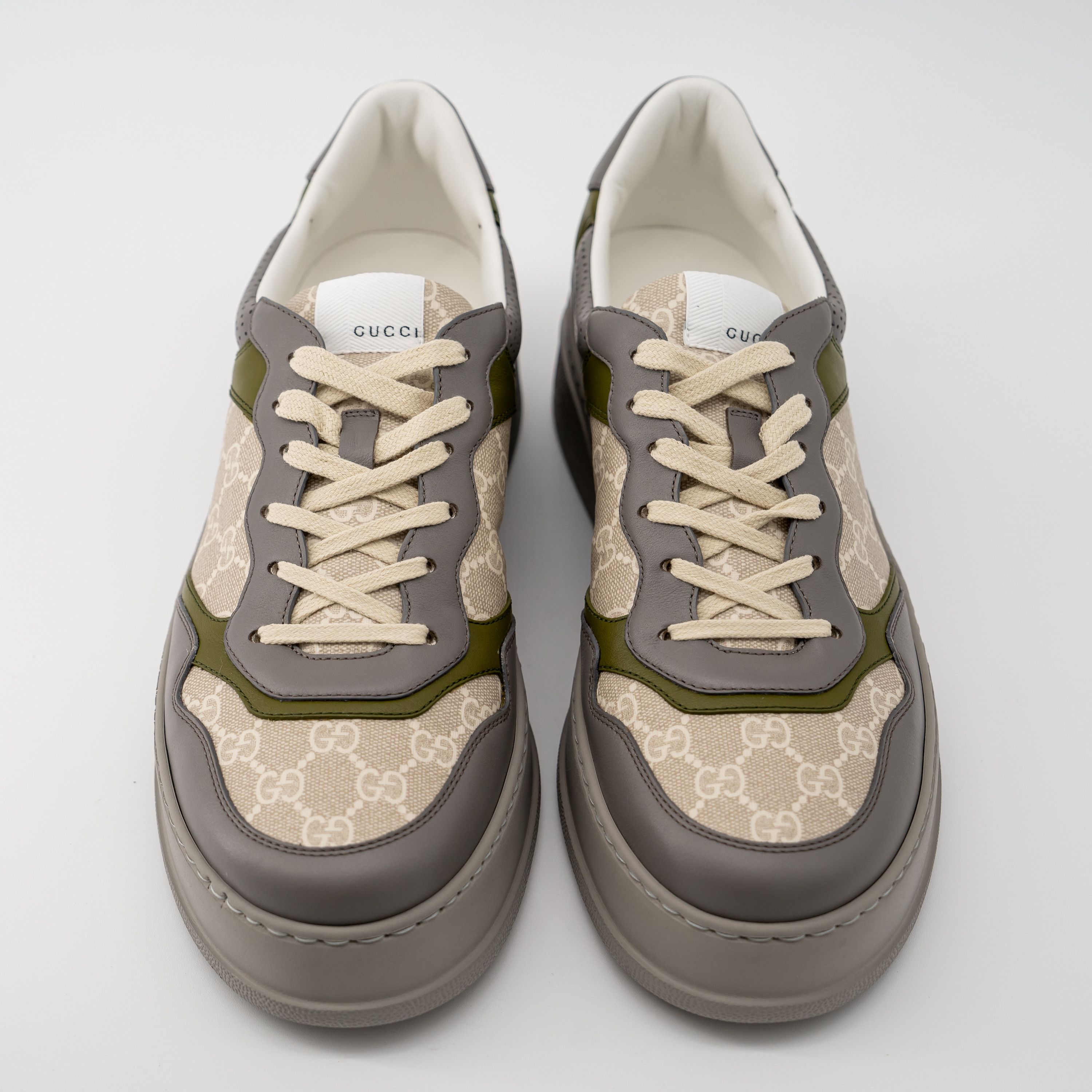 Gucci 12.5G 13 US Gucci GG Chunky Sneakers Beige Grey GG Leather Size US 13 / EU 46 - 3 Thumbnail