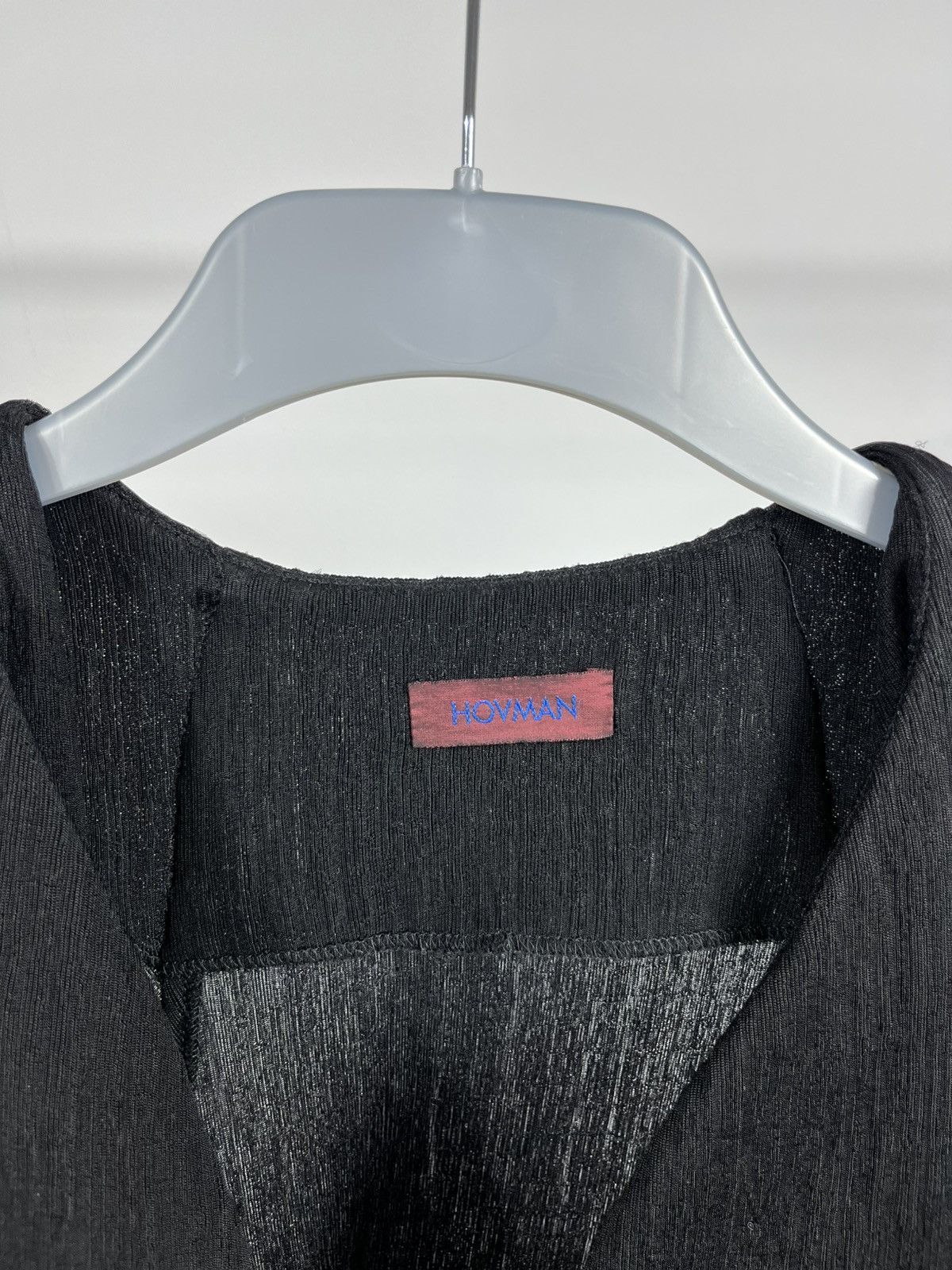 Japanese Brand Hovman Draped Cropped Jacket in Textured Black Fabric Size M / US 6-8 / IT 42-44 - 4 Thumbnail