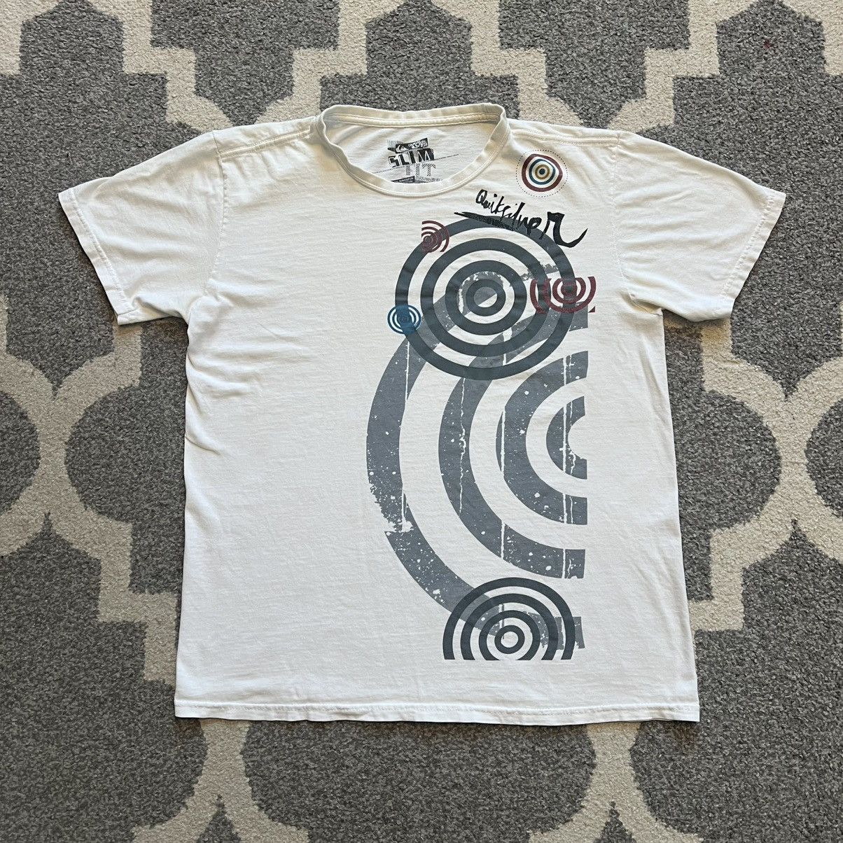 Quiksilver × Vintage quiksilver white slim fit graphic tee Size US L / EU 52-54 / 3 - 1 Thumbnail