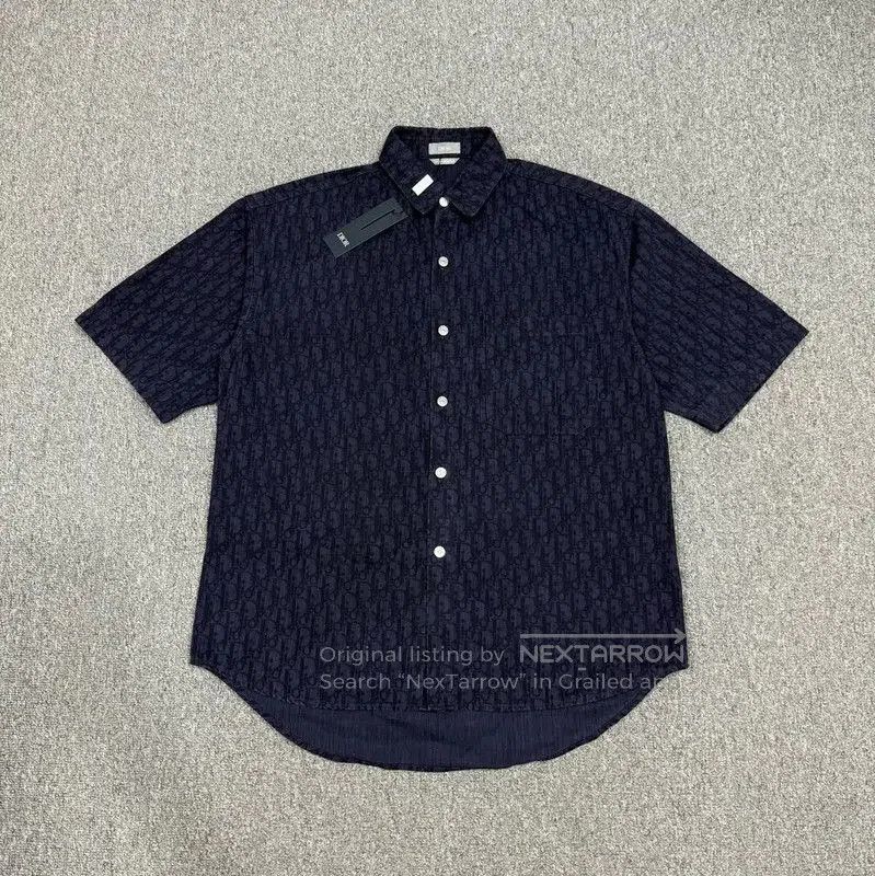Dior Dior Men's Blue Cotton Short Sleeve Shirt . Size US M / EU 48-50 / 2 - 1 Thumbnail