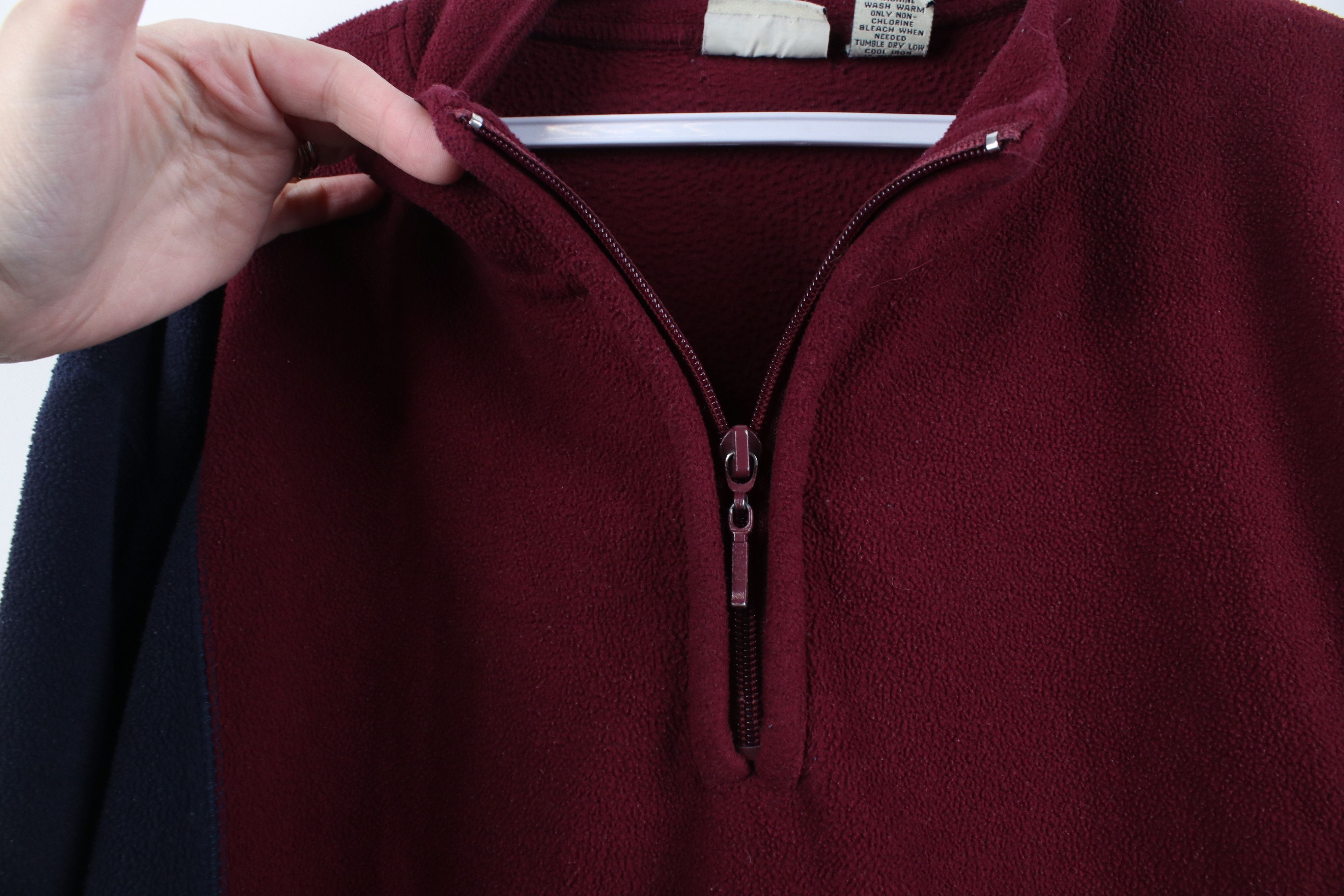 Vintage Vintage 90s Streetwear Block 1/4 Zip Fleece Pullover Sweater Size 3XL / US 20-22 - 4 Thumbnail