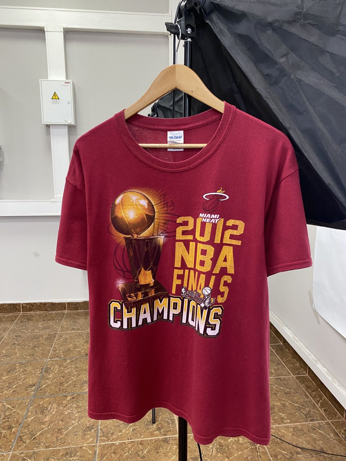NBA 🇺🇸 Vintage 2012 Miami Heat NBA Finals Champions t-shirt rare Size US L / EU 52-54 / 3 - 1 Thumbnail