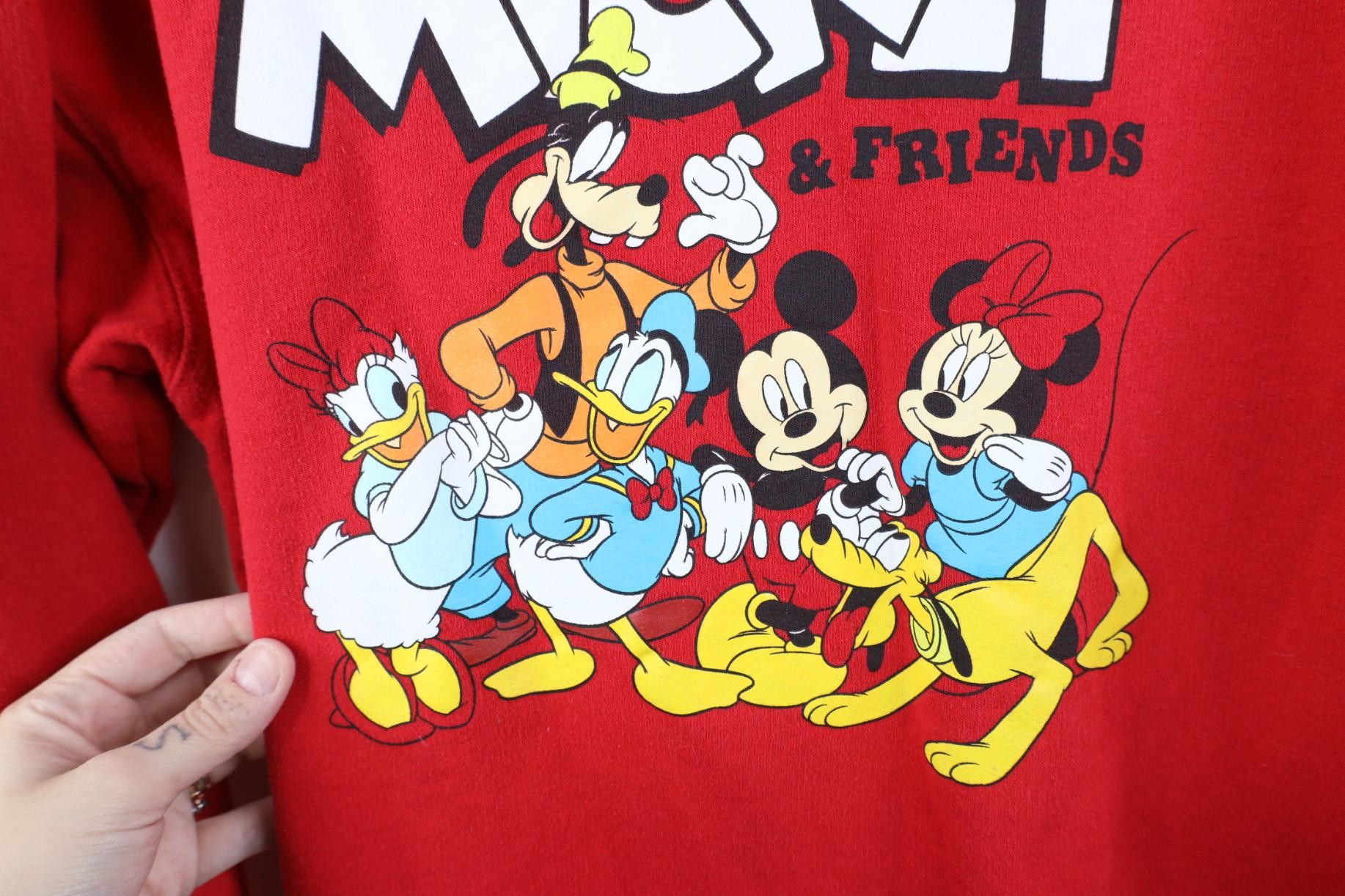 Disney Vintage Y2K Disney Mickey Mouse and Friends Sweatshirt Red Size M / US 6-8 / IT 42-44 - 5 Thumbnail