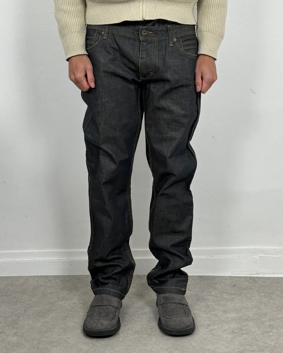 Dolce & Gabbana 2000s Dolce & Gabbana Navy Brut Large Denim Jeans Size US 34 / EU 50 - 2 Thumbnail