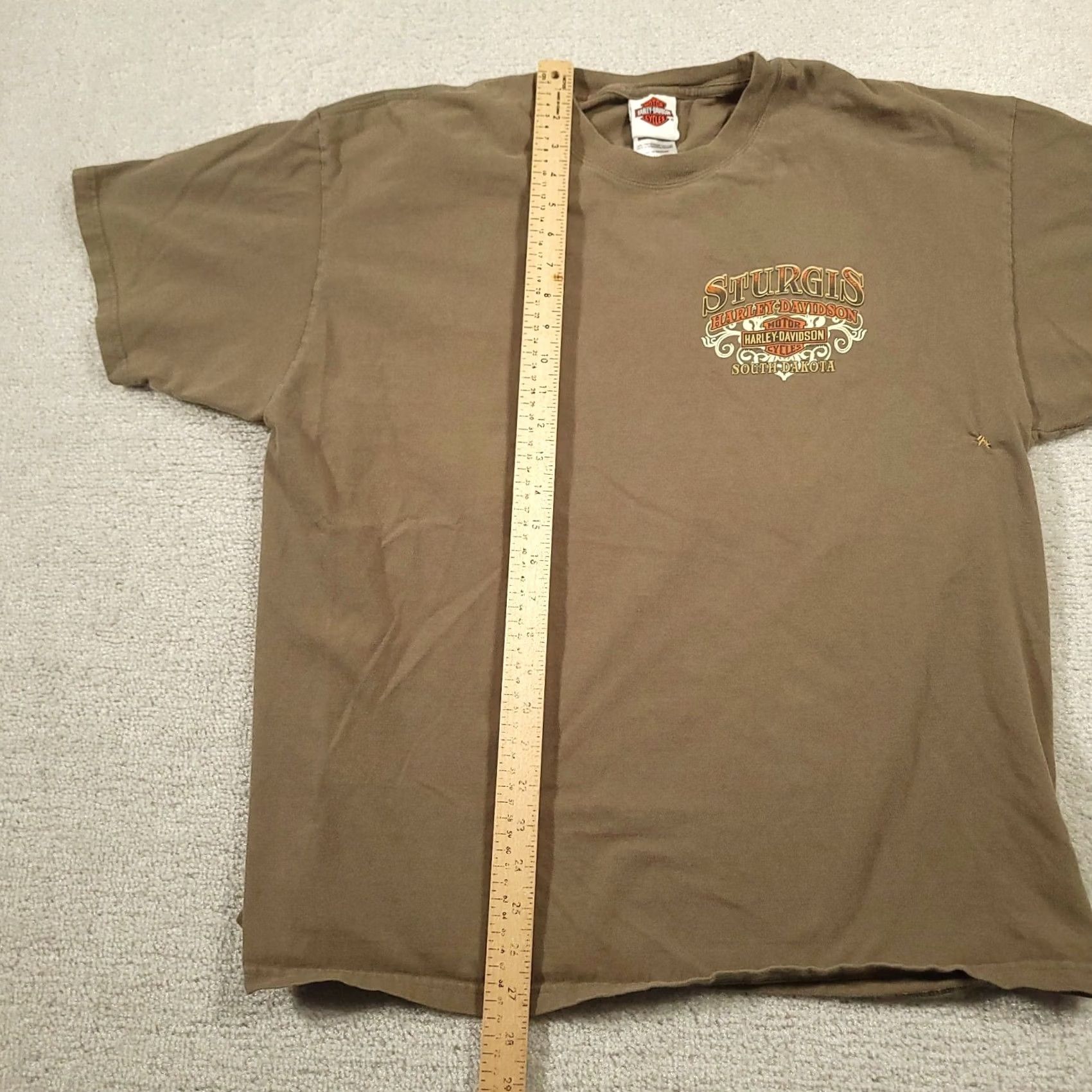 Harley Davidson VINTAGE Harley-Davidson Sturgis South Dakota Shirt Mens XL Green Double Sided Motorcycle T-Shirt Graphic Print Logo Size US XL / EU 56 / 4 - 7 Thumbnail