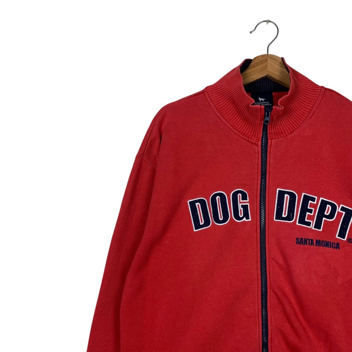 Japanese Brand DOG DEPT Santa Monica Big Logo Red Sweater #2050-C89 Size US XL / EU 56 / 4 - 6 Thumbnail