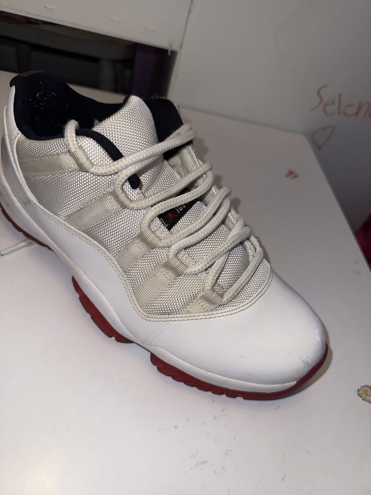 Nike Jordan 11 low cherry bottom Size US 9 / EU 42 - 9 Thumbnail