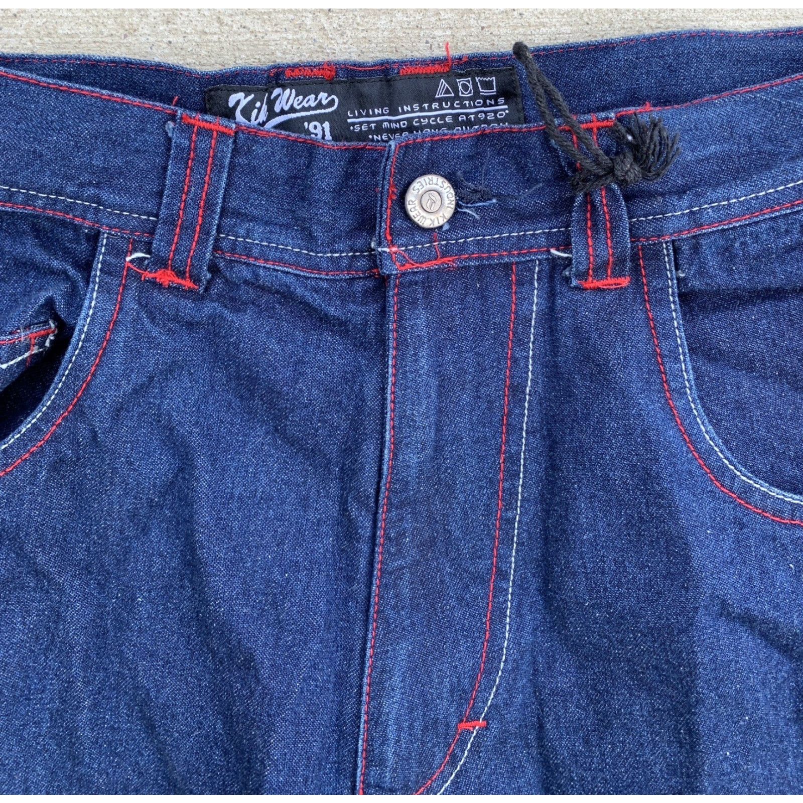 Vintage VINTAGE Kikwear Jeans Hip Hop Style Wide-Leg 28 Men Blue Denim Cotton 1991 Kikwear Size 28 Jeans Size US 28 / EU 44 - 6 Thumbnail