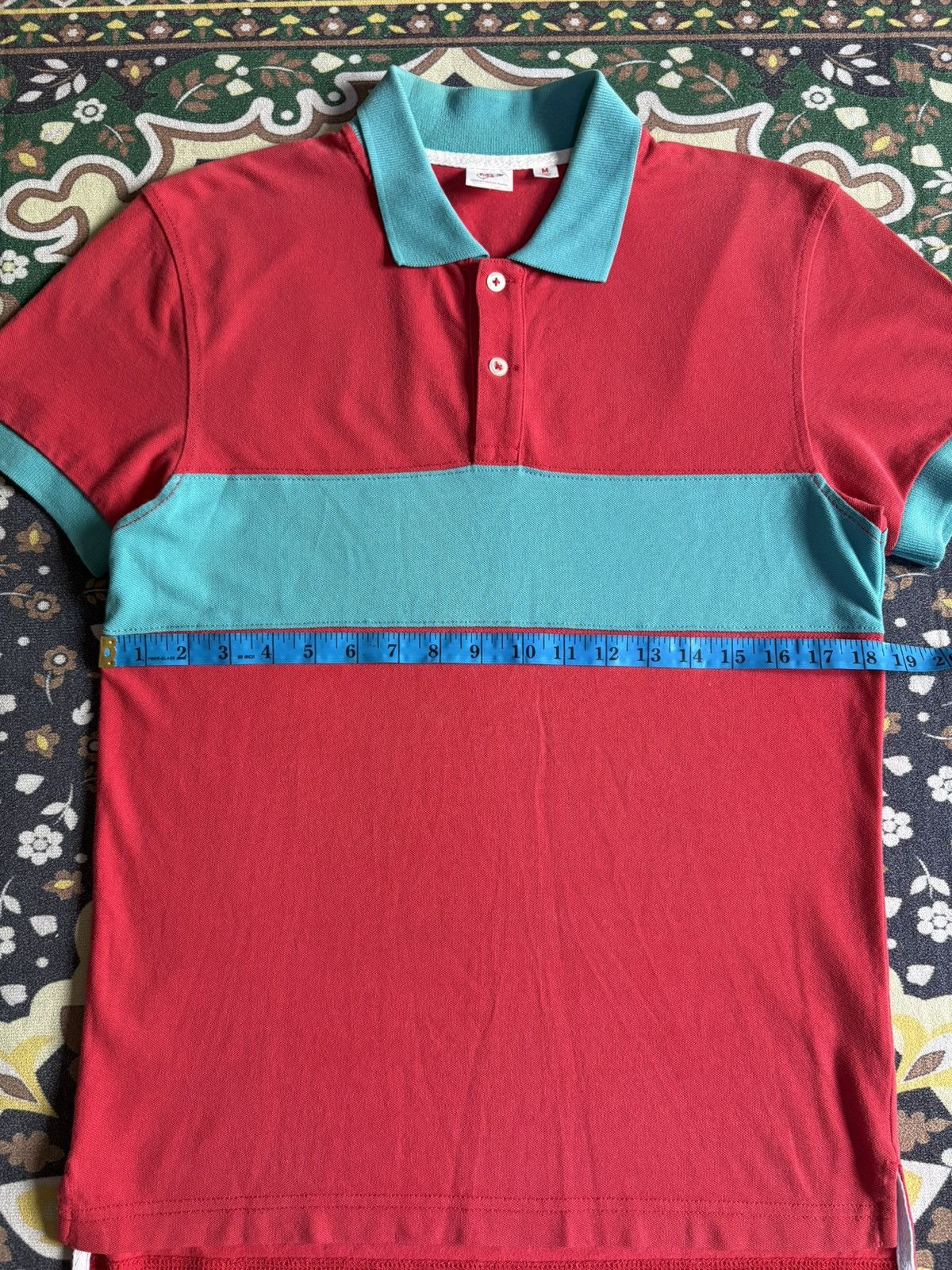 Japanese Brand Michael Bastian X Uniqlo Two Tone Color Striped Polo Tee Size US S / EU 44-46 / 1 - 11 Thumbnail