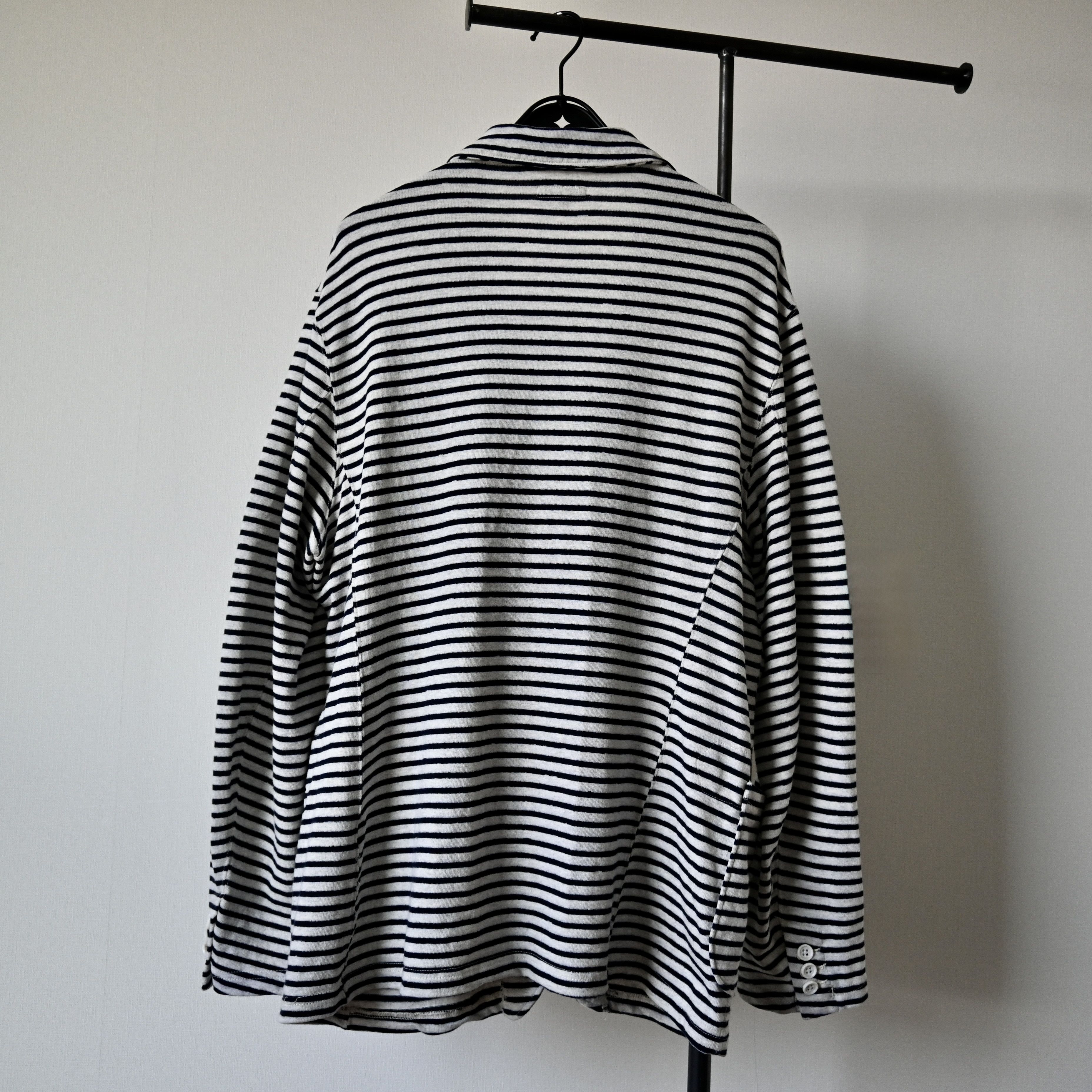 Engineered Garments Engineered Garments "Knit Jacket" striped jersey blazer, XL Size US XL / EU 56 / 4 - 2 Thumbnail
