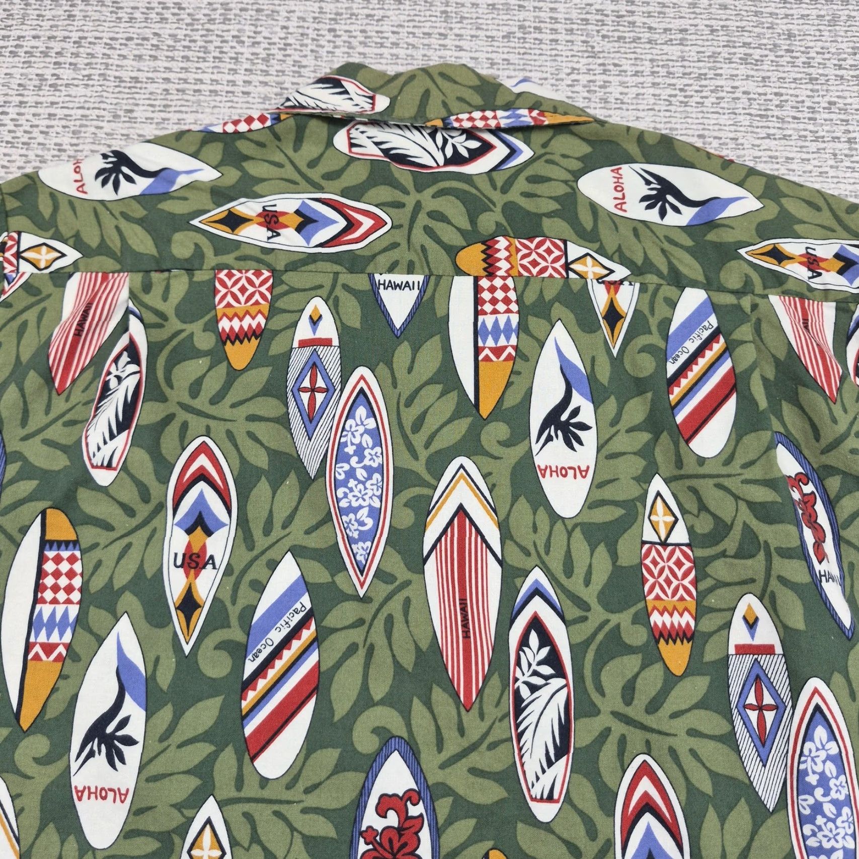 Vintage VTG Hawaii Button Up Shirt Mens Large Green Surfboard Hawaiian Aloha USA Beach Classic HAWAII VTG Hawaii Button Up Shirt Mens Large Size US L / EU 52-54 / 3 - 7 Thumbnail