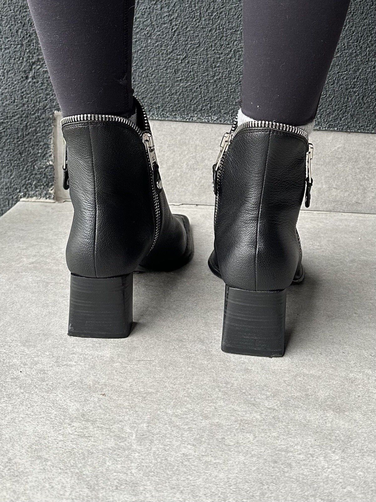 Alexander Wang Alexander Wang Lane Zip Leather Square Toe Ankle Heel Boots Size US 8 / IT 38 - 15 Thumbnail