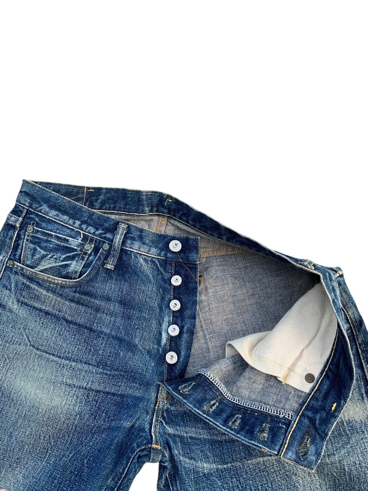 Kapital VINTAGE BURGUS PLUS SELVEDGE BUTTON FLY JAPANESE RAW DENIM Size US 32 / EU 48 - 12 Thumbnail