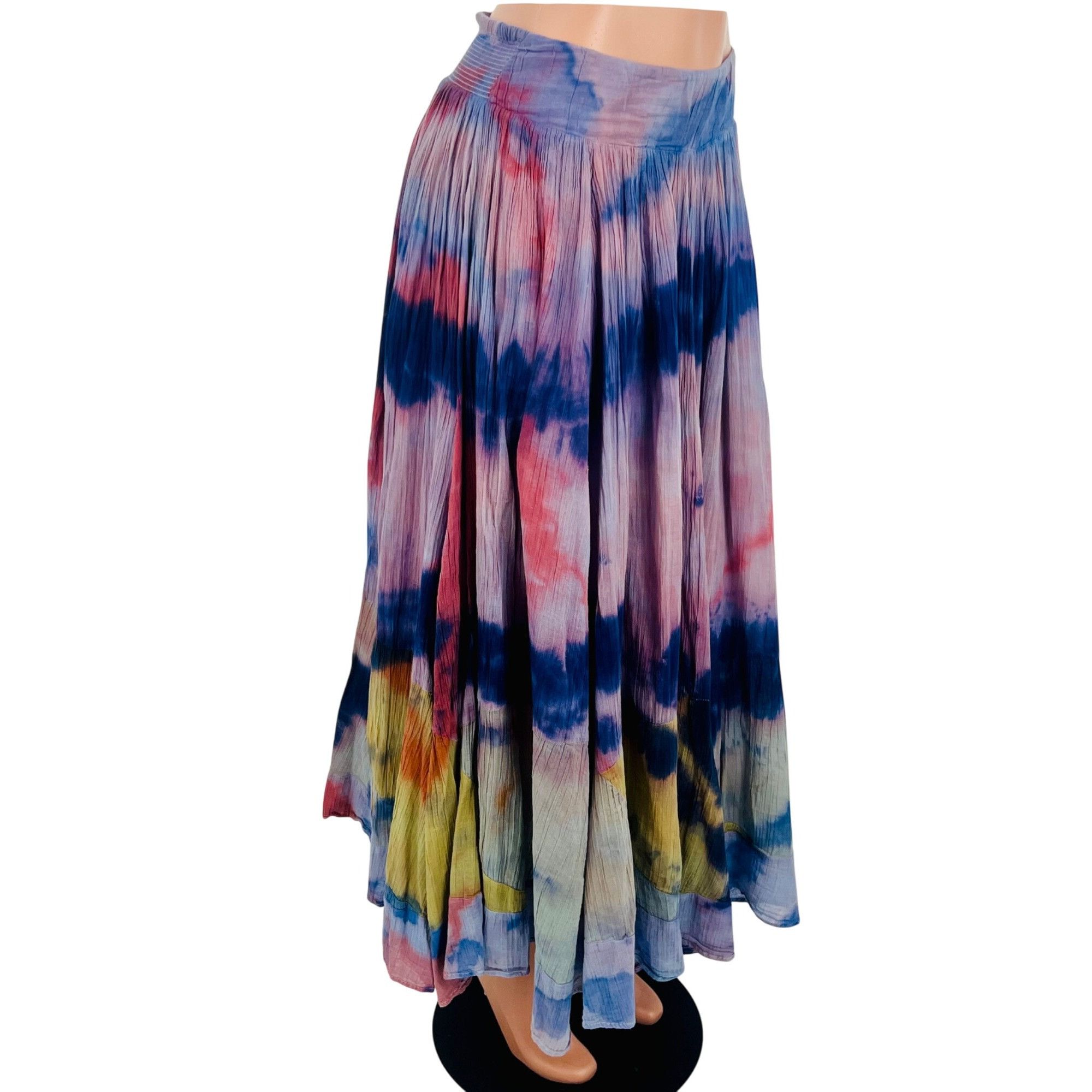 Free People RARE VTG Free People Tie Dye Gauzy Maxi Skirt M | Boho Luxe Size 30" / US 8 / IT 44 - 7 Thumbnail