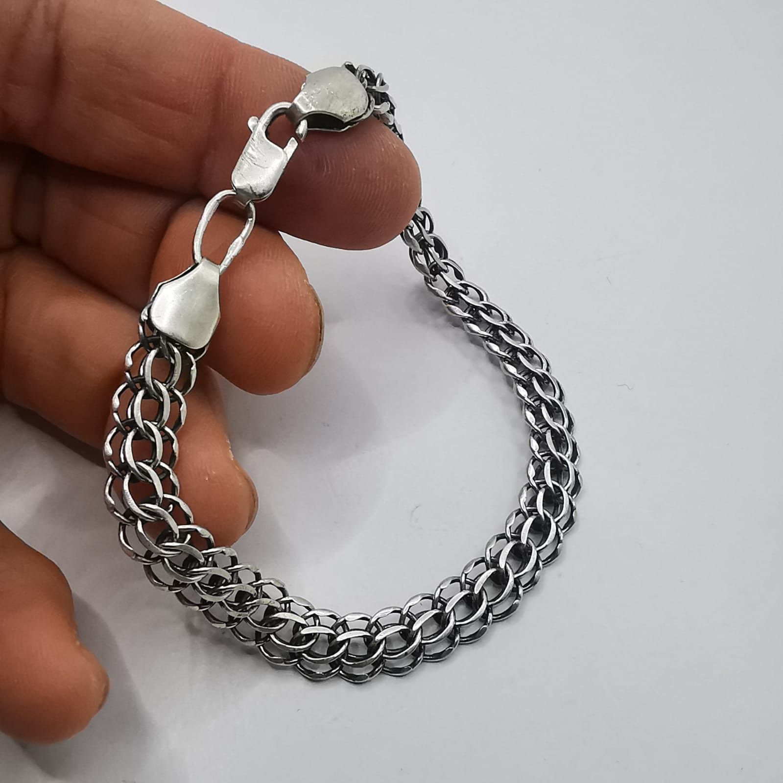 Sterling Silver × Vintage Vintage Bracelet Jewelry,925 Sterling Silver,Handmade 12,76g Size ONE SIZE - 6 Thumbnail