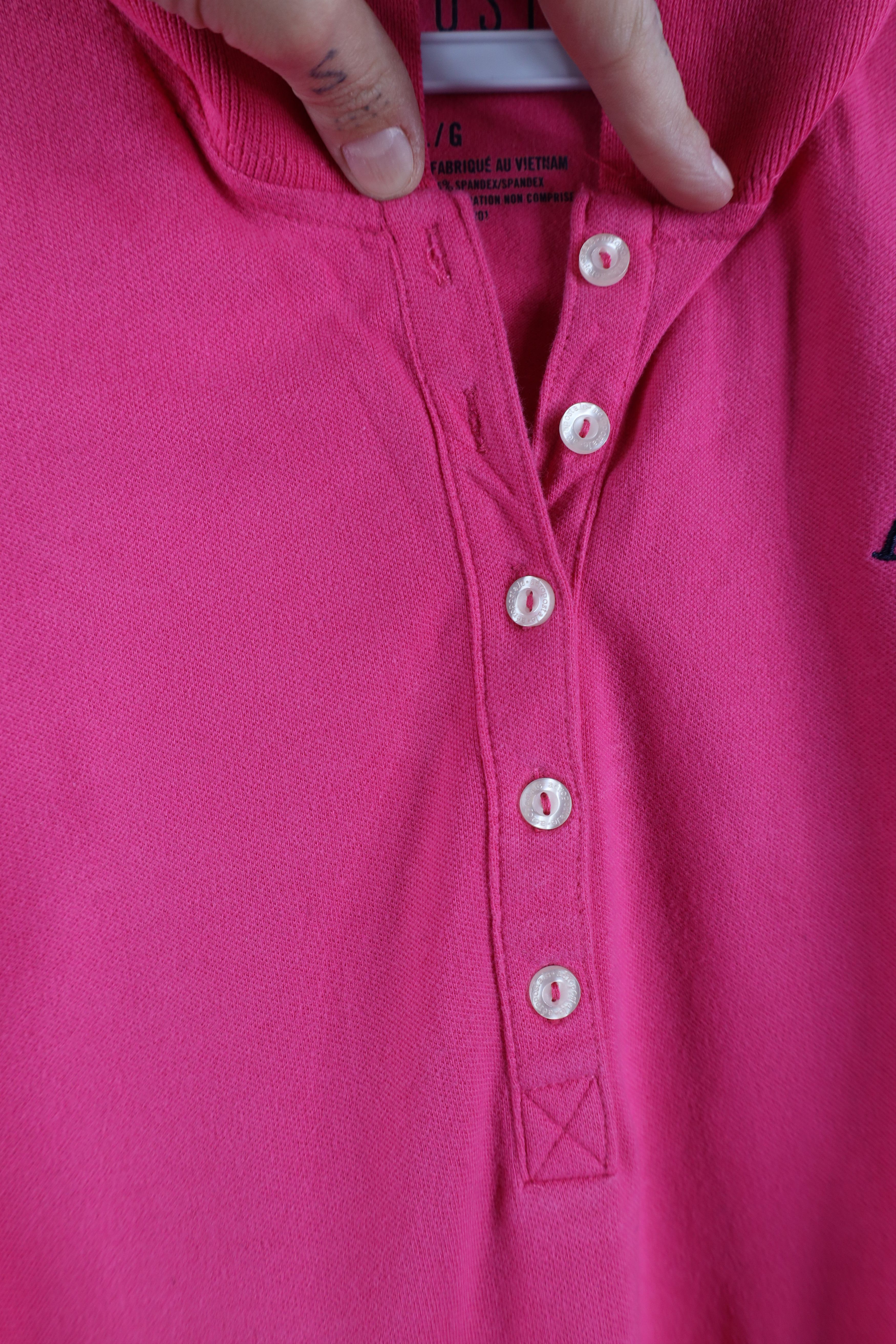 Aeropostale Vintage Y2K Aeropostale Babydoll Collared Polo Shirt Pink Size L / US 10 / IT 46 - 5 Thumbnail