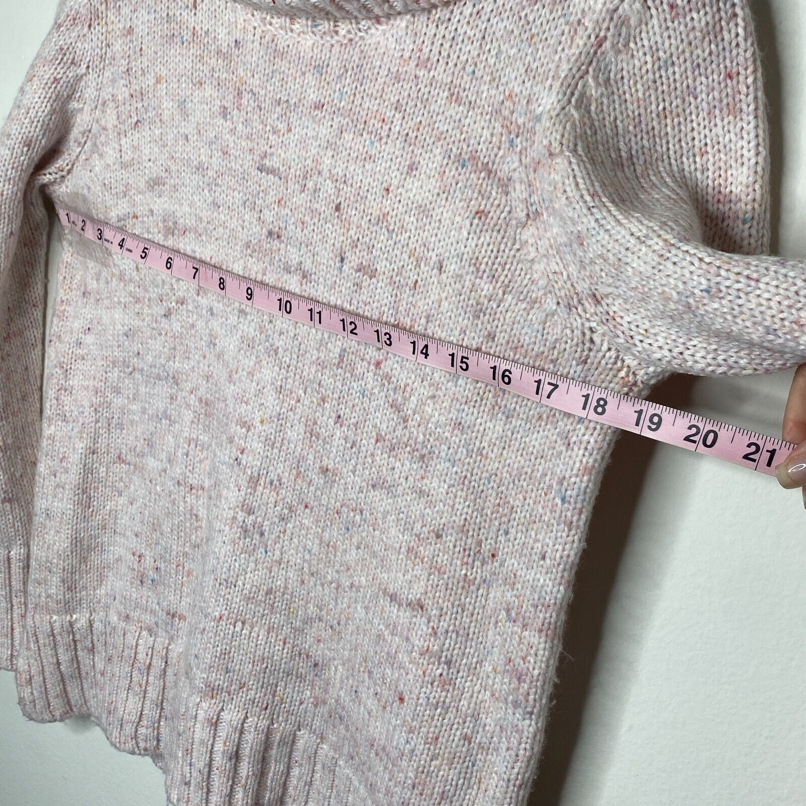 Loft Loft Pink Multi Pastel Shimmery Long Sleeve Cowl Sweater M Size M / US 6-8 / IT 42-44 - 8 Thumbnail