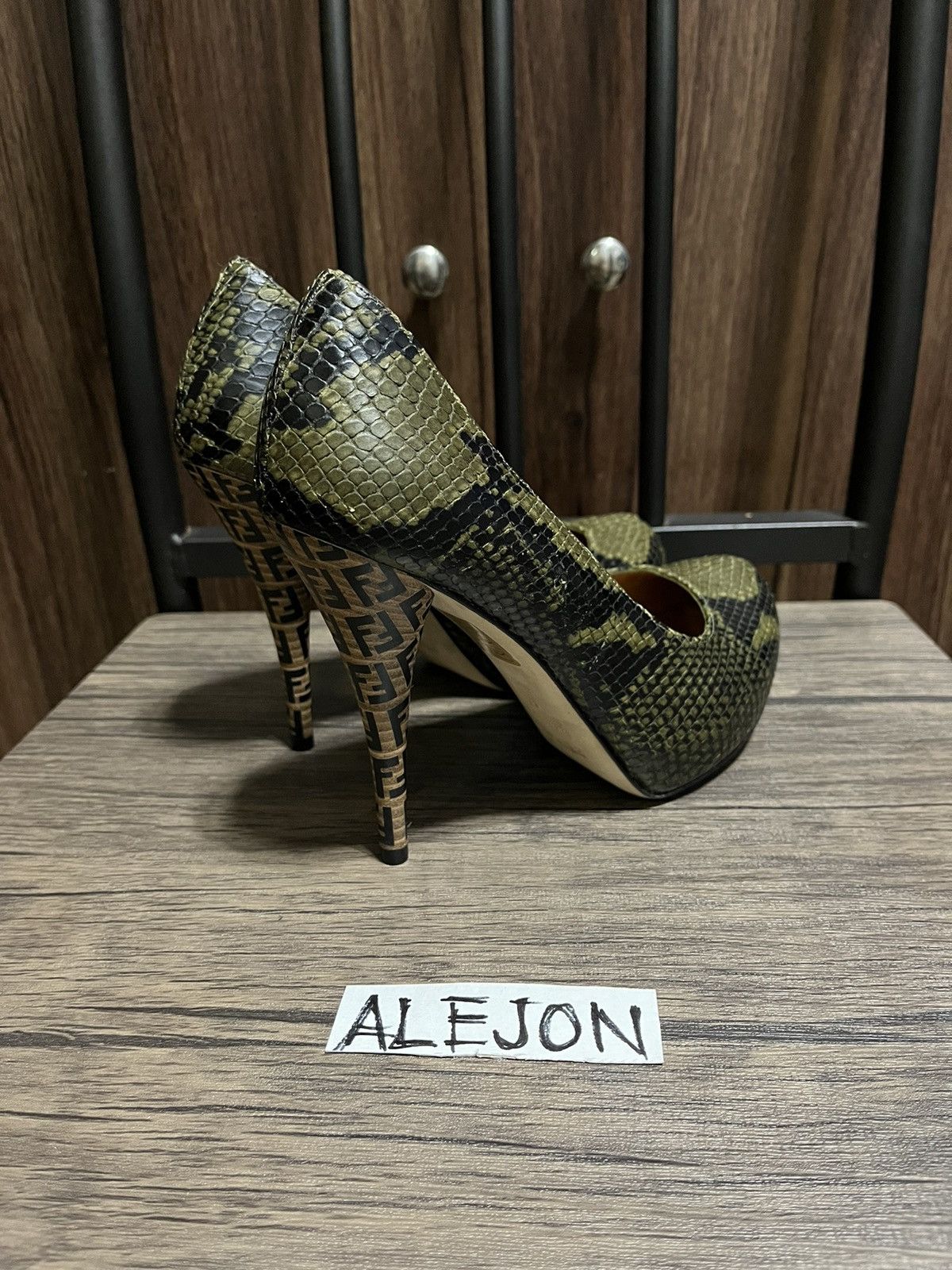 Fendi snakeskin online heels