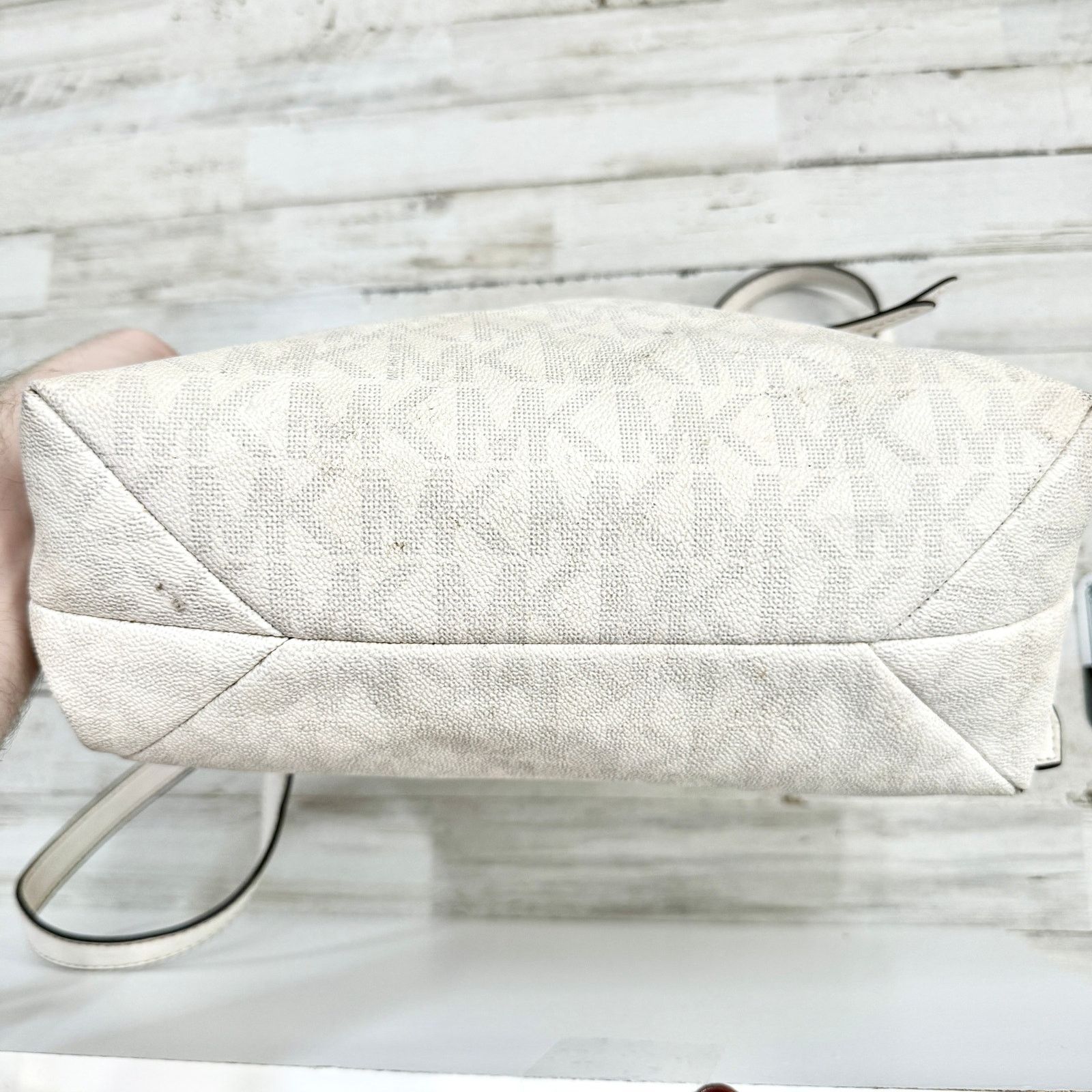 Michael Kors Michael Kors Dallas Medium Slim Backpack MK Soft Sky White Size ONE SIZE - 6 Thumbnail
