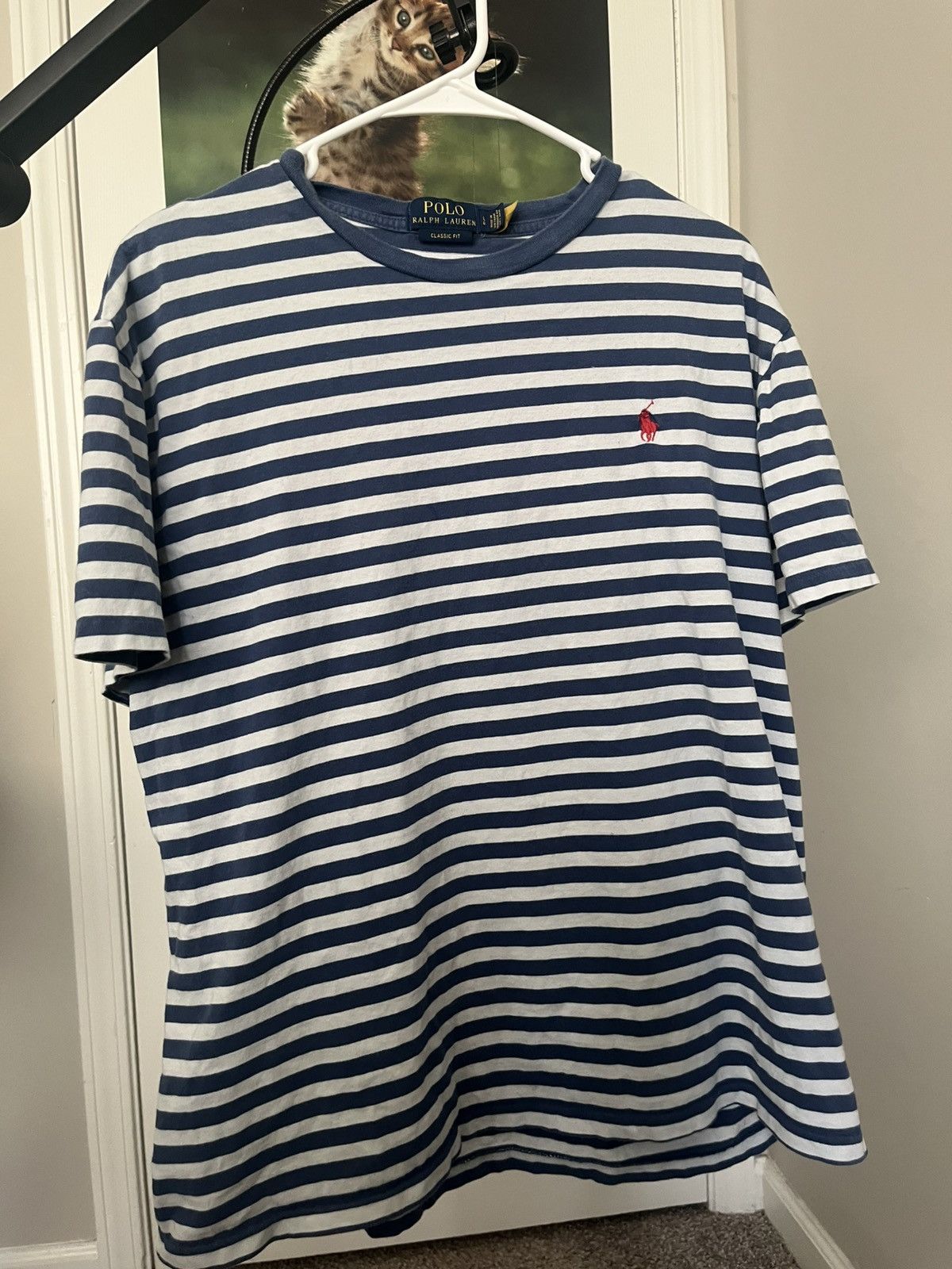 Polo Ralph Lauren White - blue strip shirt Polo Size US L / EU 52-54 / 3 - 1 Thumbnail